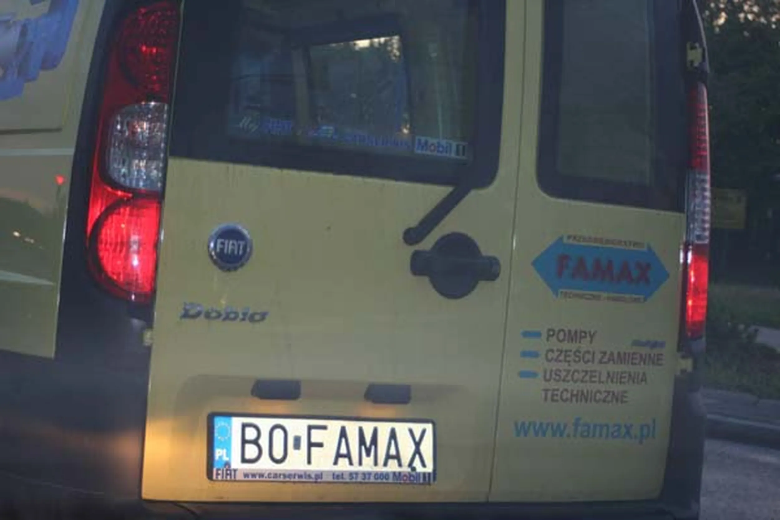 Fajny numer, blacha B0 FAMAX