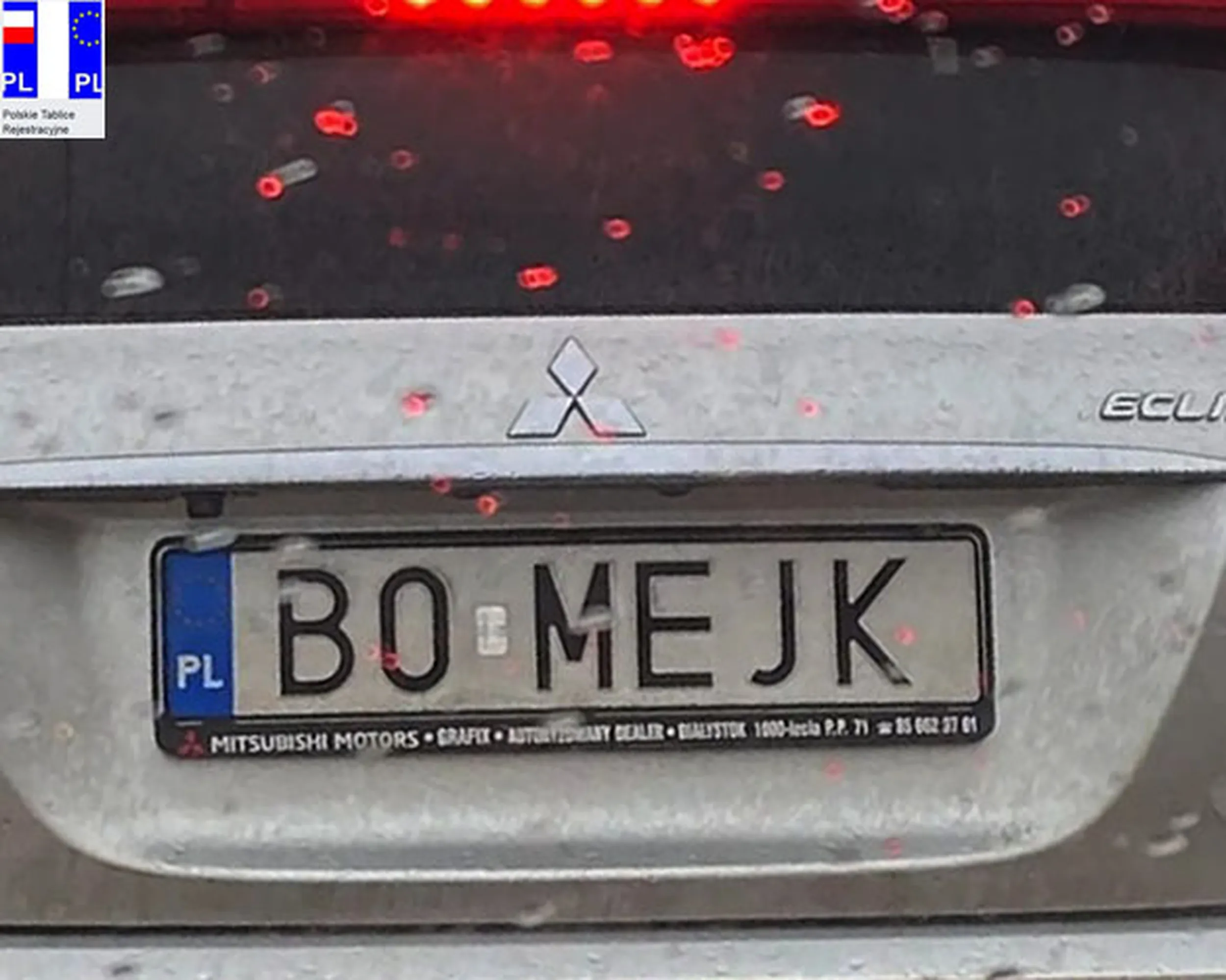 Fajny numer, blacha B0 MEJK