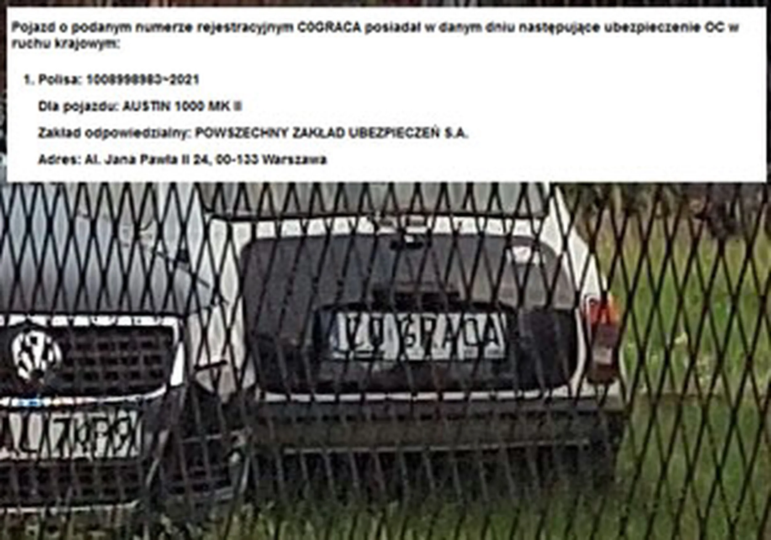 Fajny numer, blacha C0 GRACA