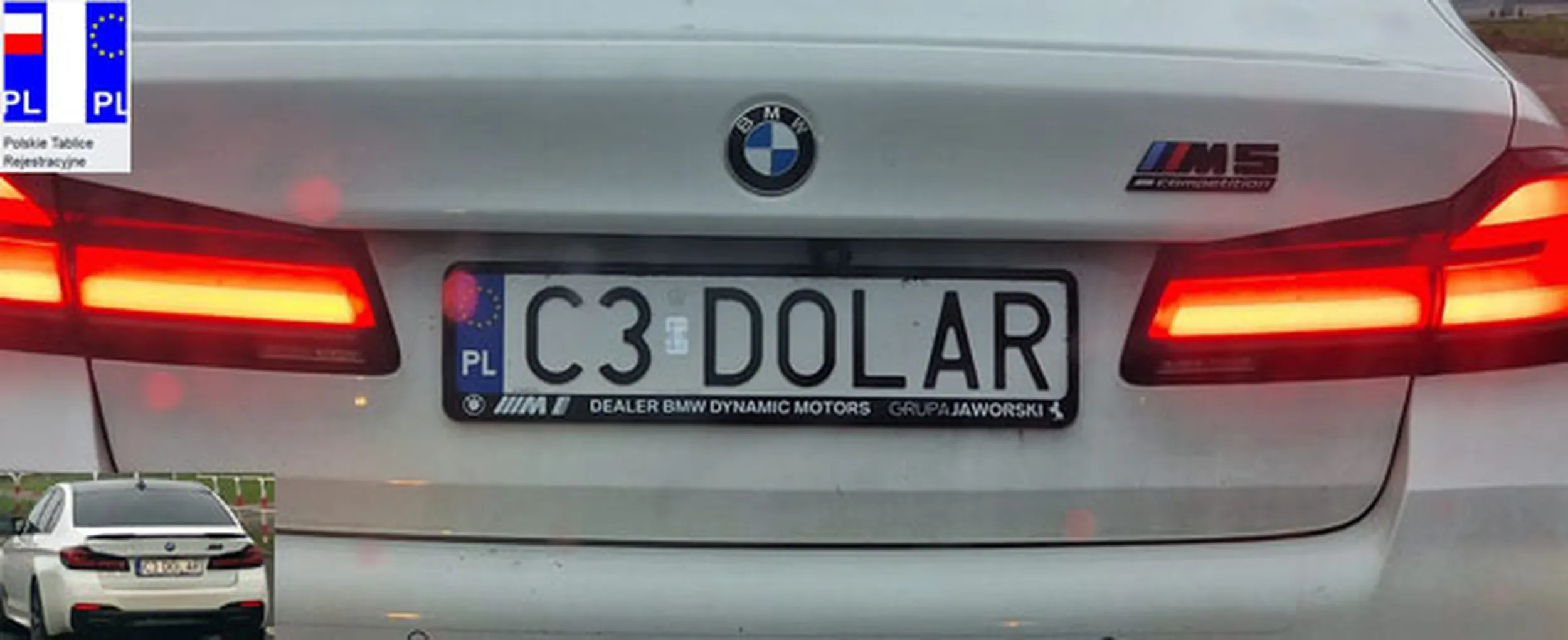 Fajny numer, blacha C3 DOLAR