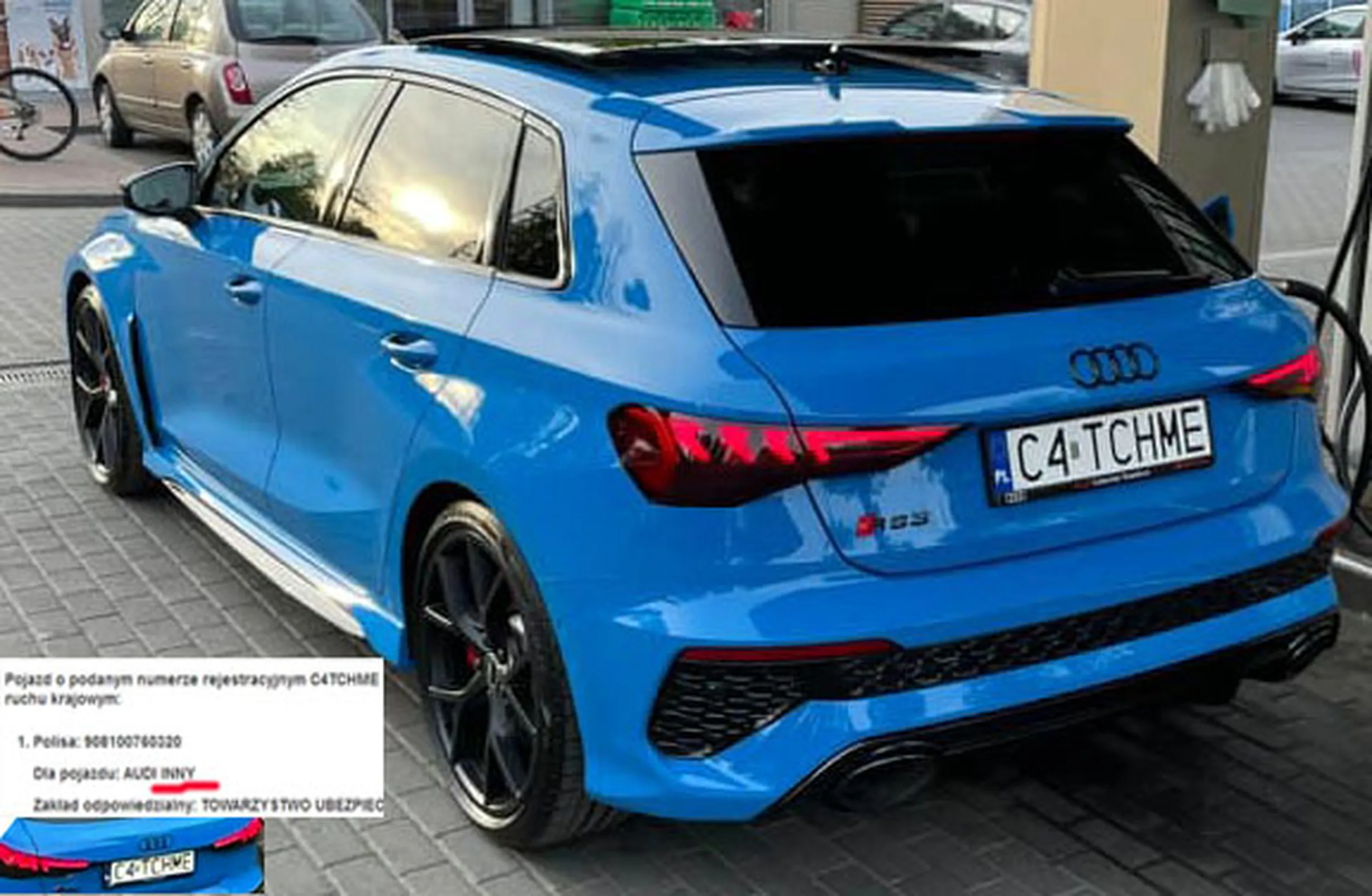 Fajny numer, blacha C4 TCHME