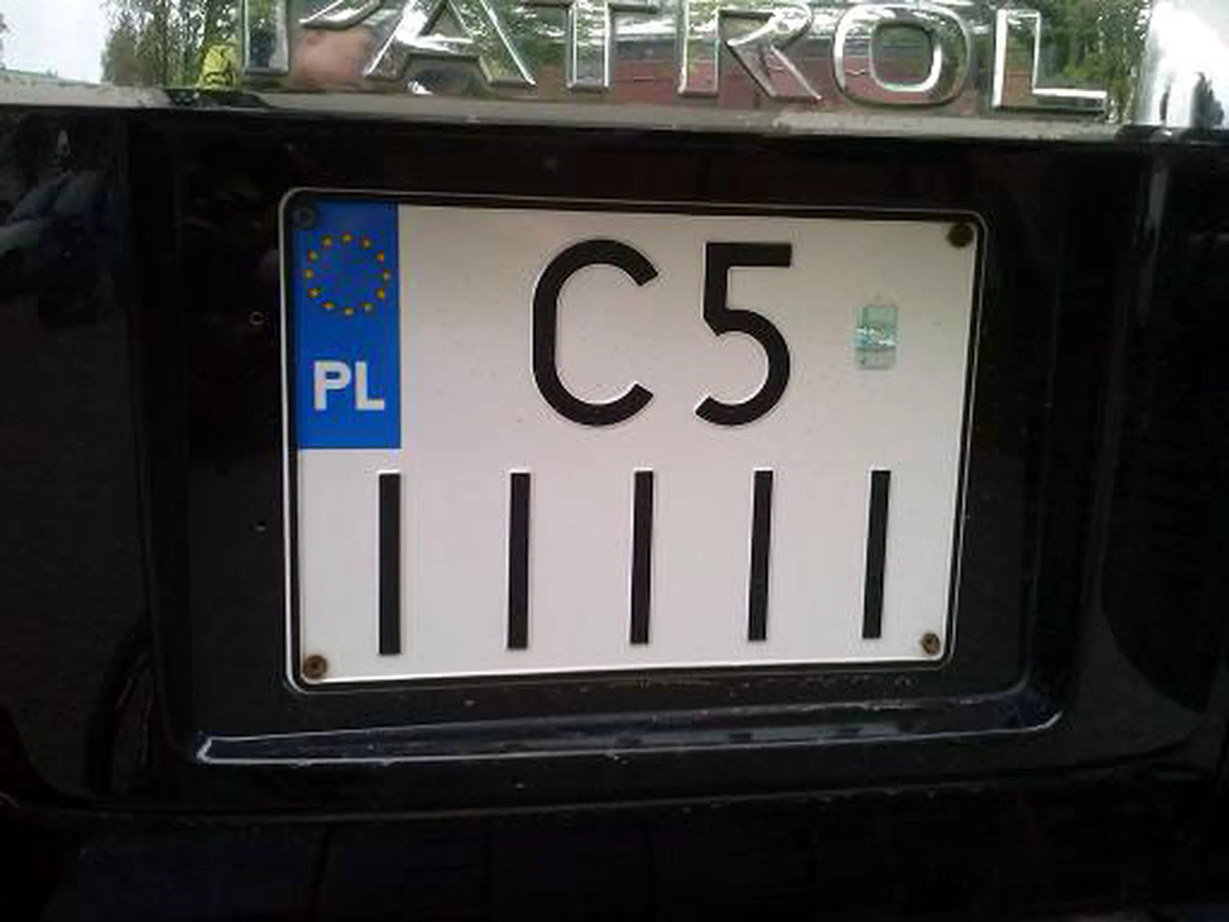 Fajny numer, blacha C5 IIIII