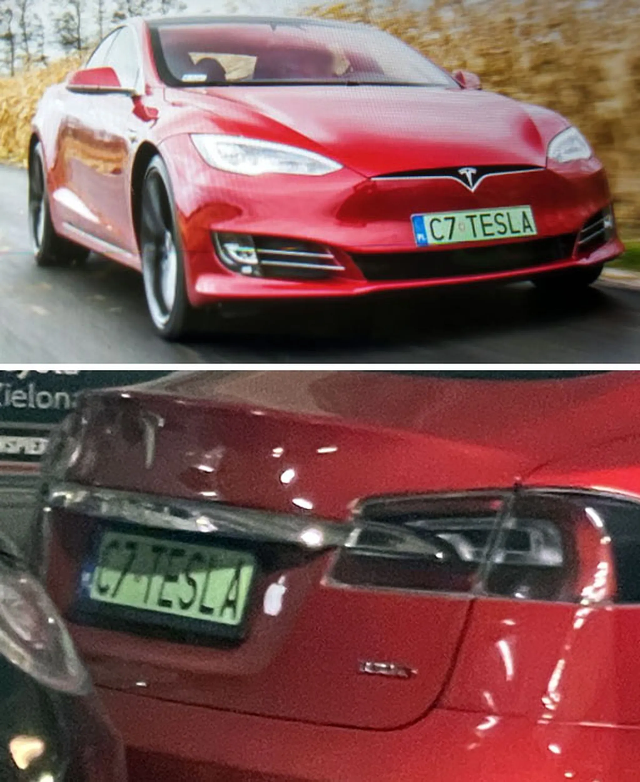 Fajny numer, blacha C7 TESLA