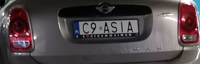 Fajny numer, blacha C9 ASIA