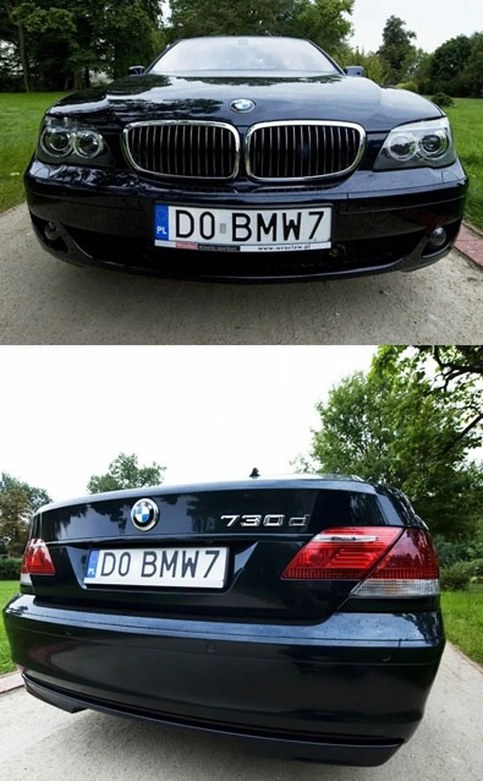 Fajny numer, blacha D0 BMW7