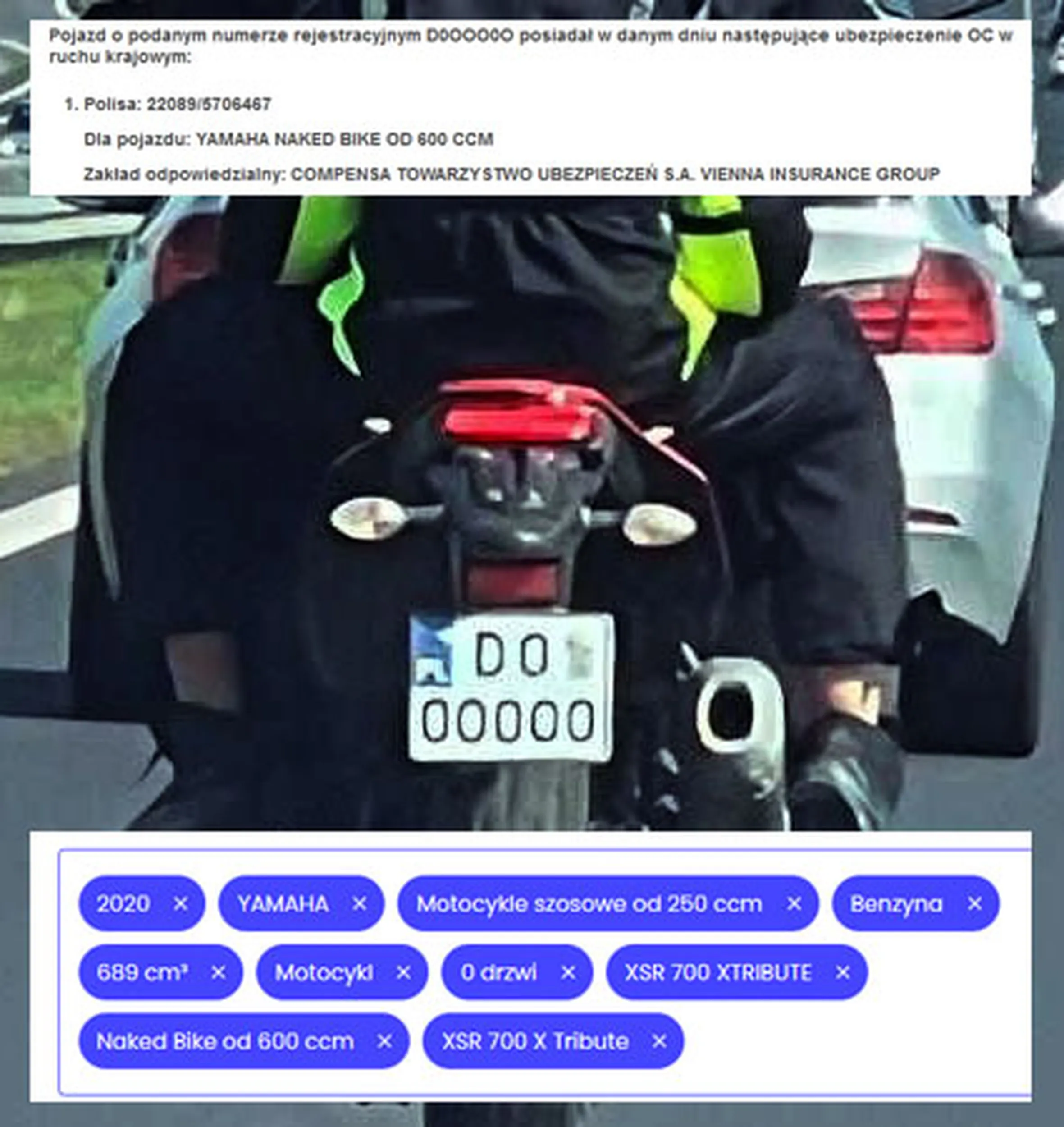 Fajny numer, blacha D0 OOO0O