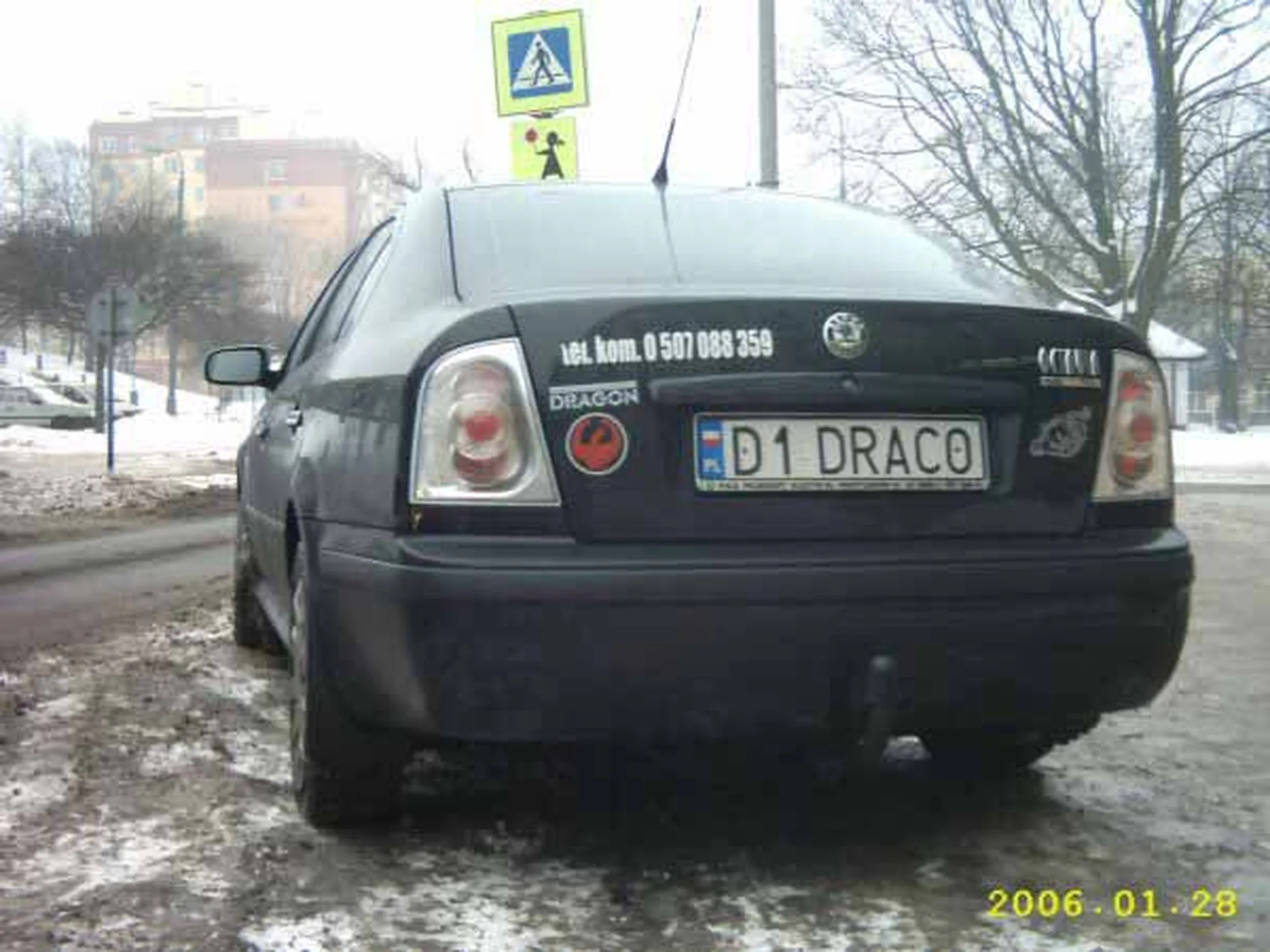 Fajny numer, blacha D1 DRACO