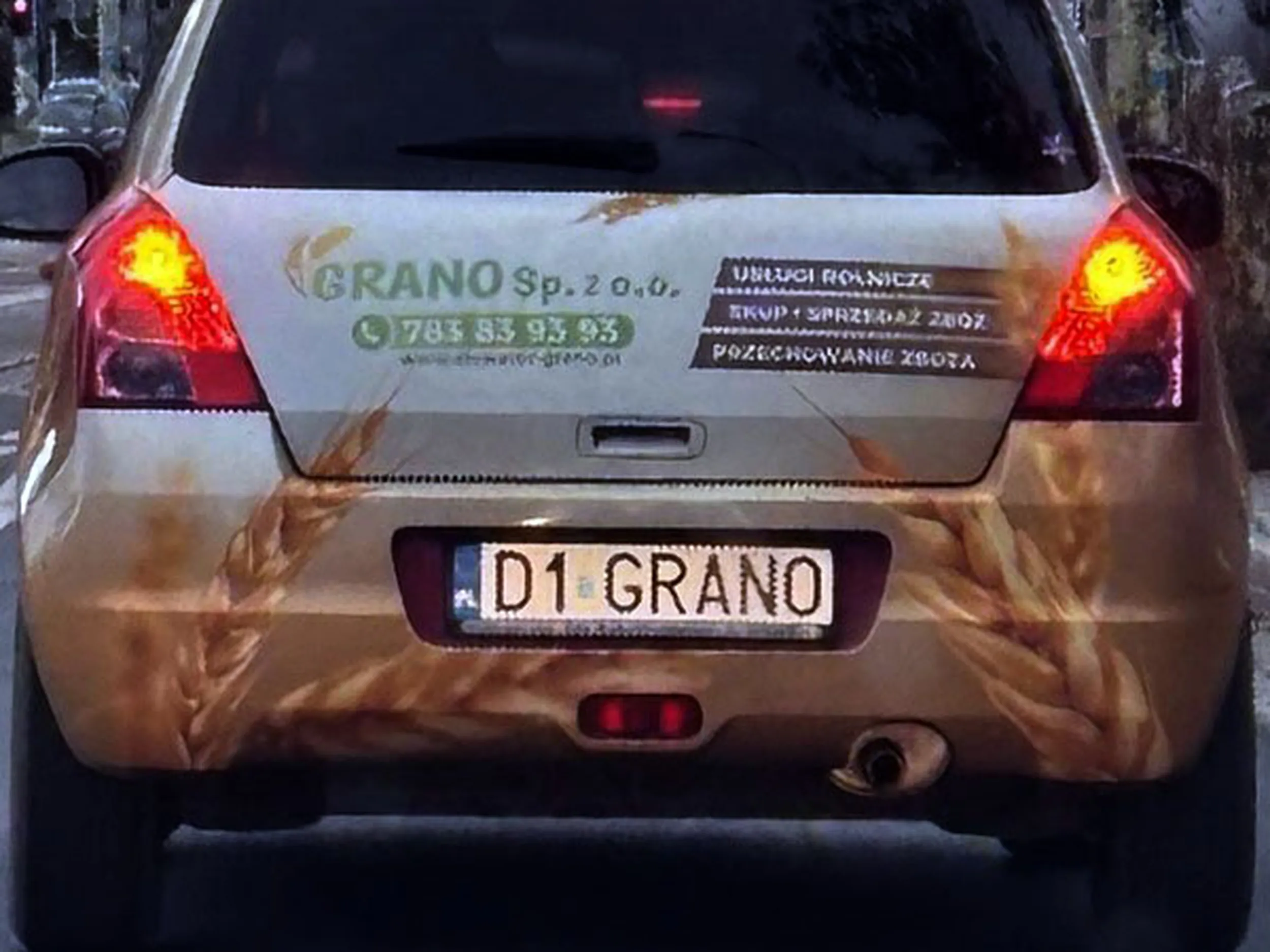 Fajny numer, blacha D1 GRANO