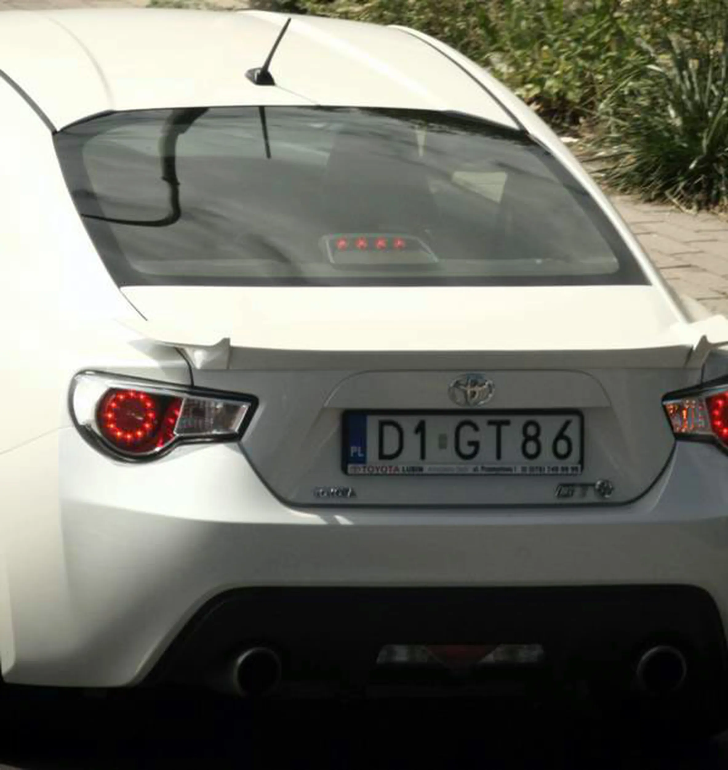 Fajny numer, blacha D1 GT86