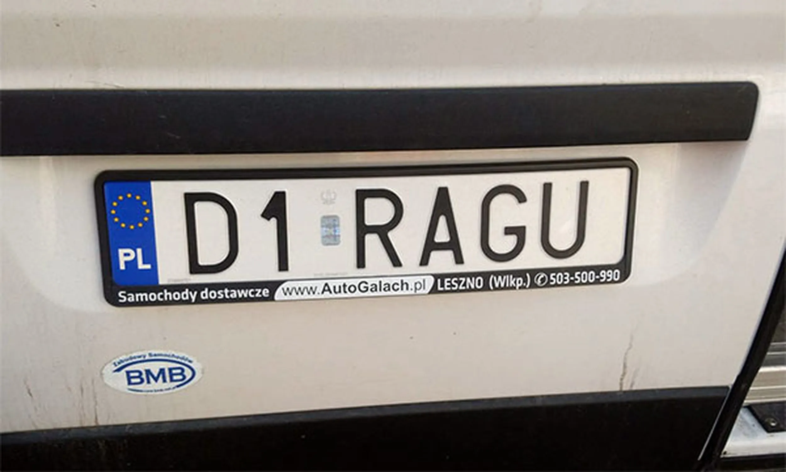 Fajny numer, blacha D1 RAGU