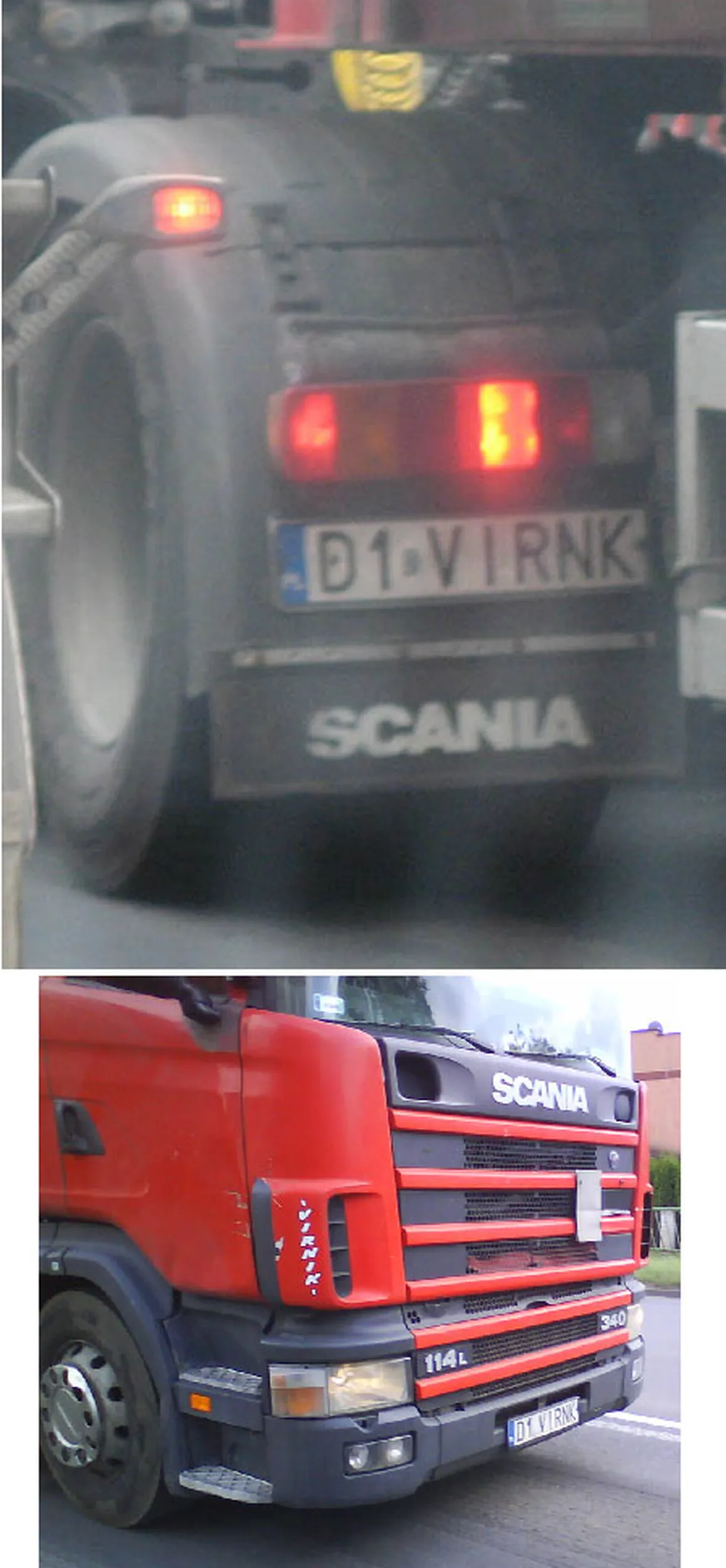 Fajny numer, blacha D1 VIRNK