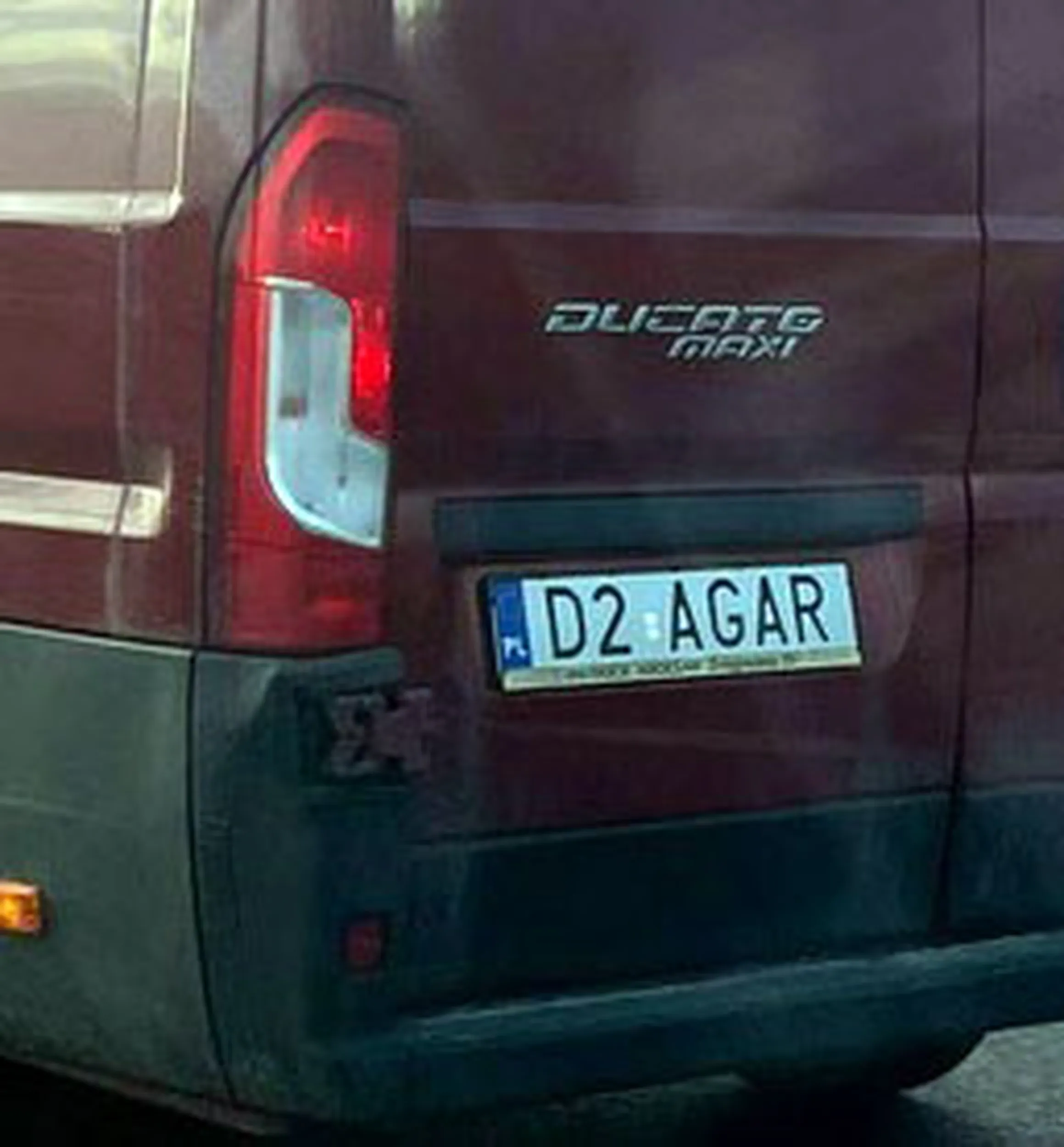 Fajny numer, blacha D2 AGAR