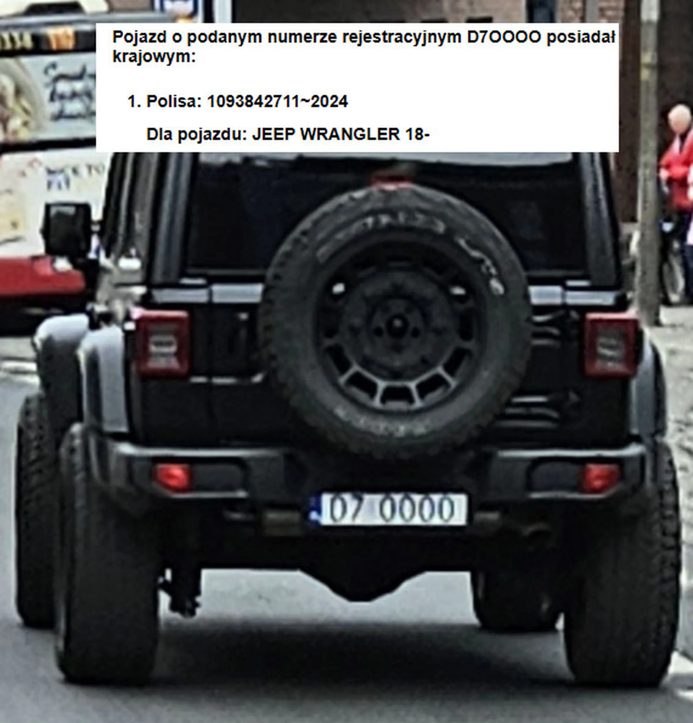 Fajny numer, blacha D7 OOOO