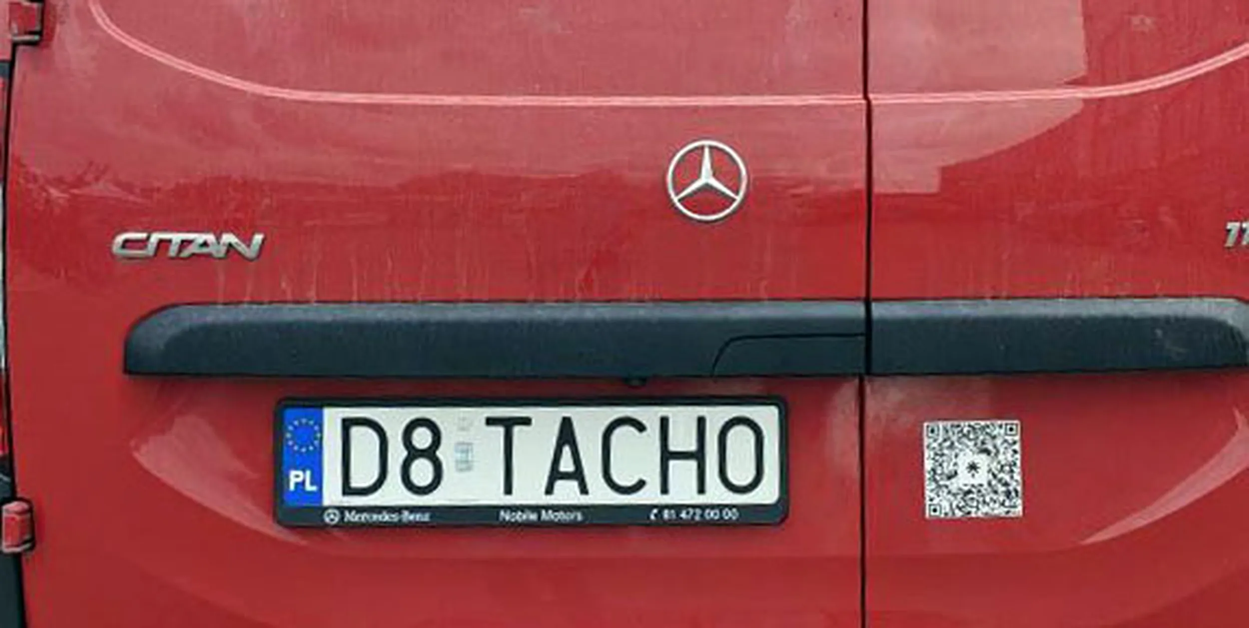 Fajny numer, blacha D8 TACHO