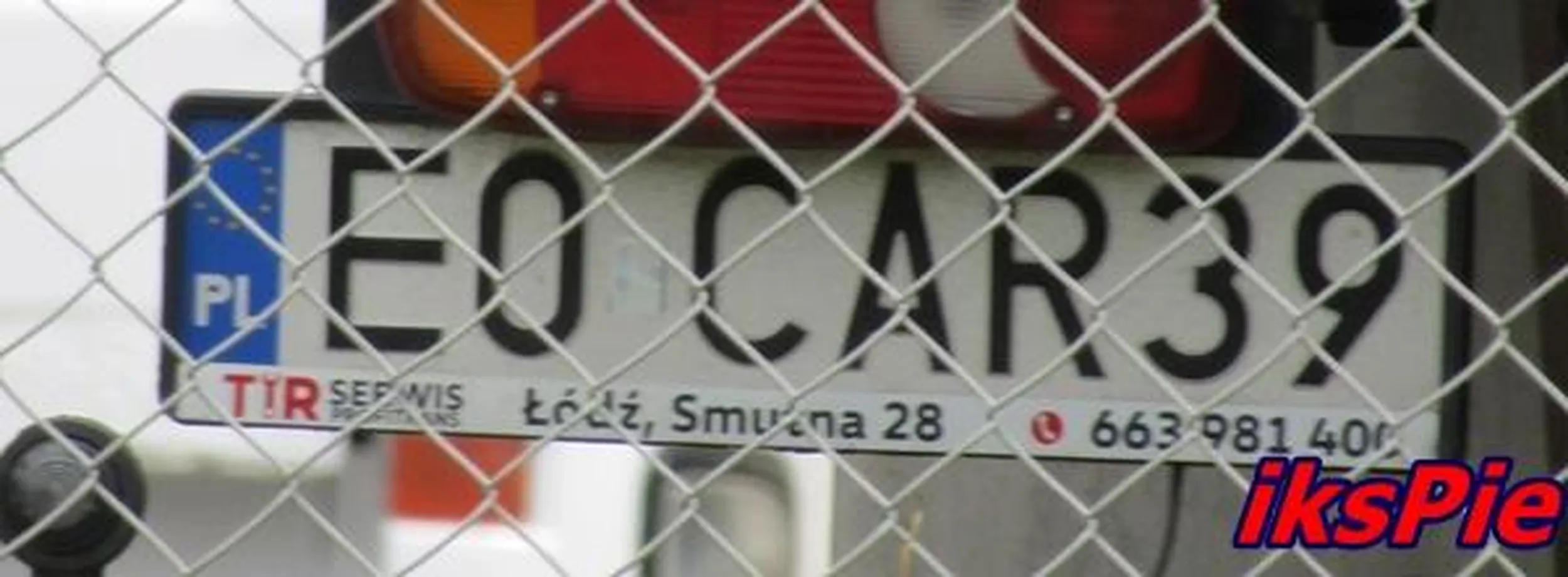 Fajny numer, blacha E0 CAR39