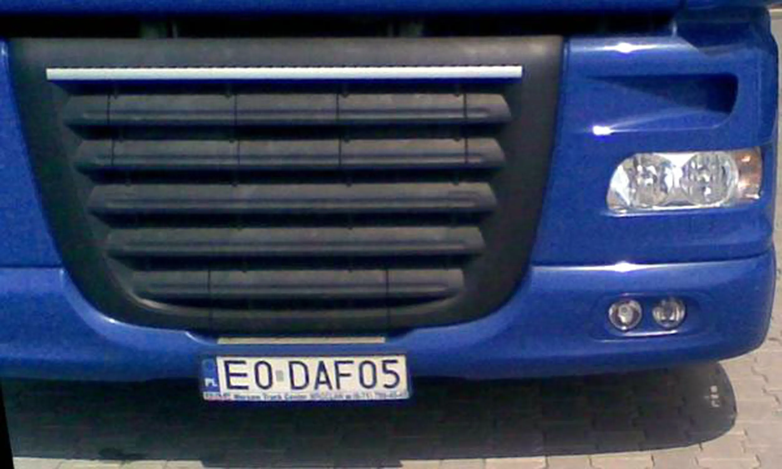 Fajny numer, blacha E0 DAF05