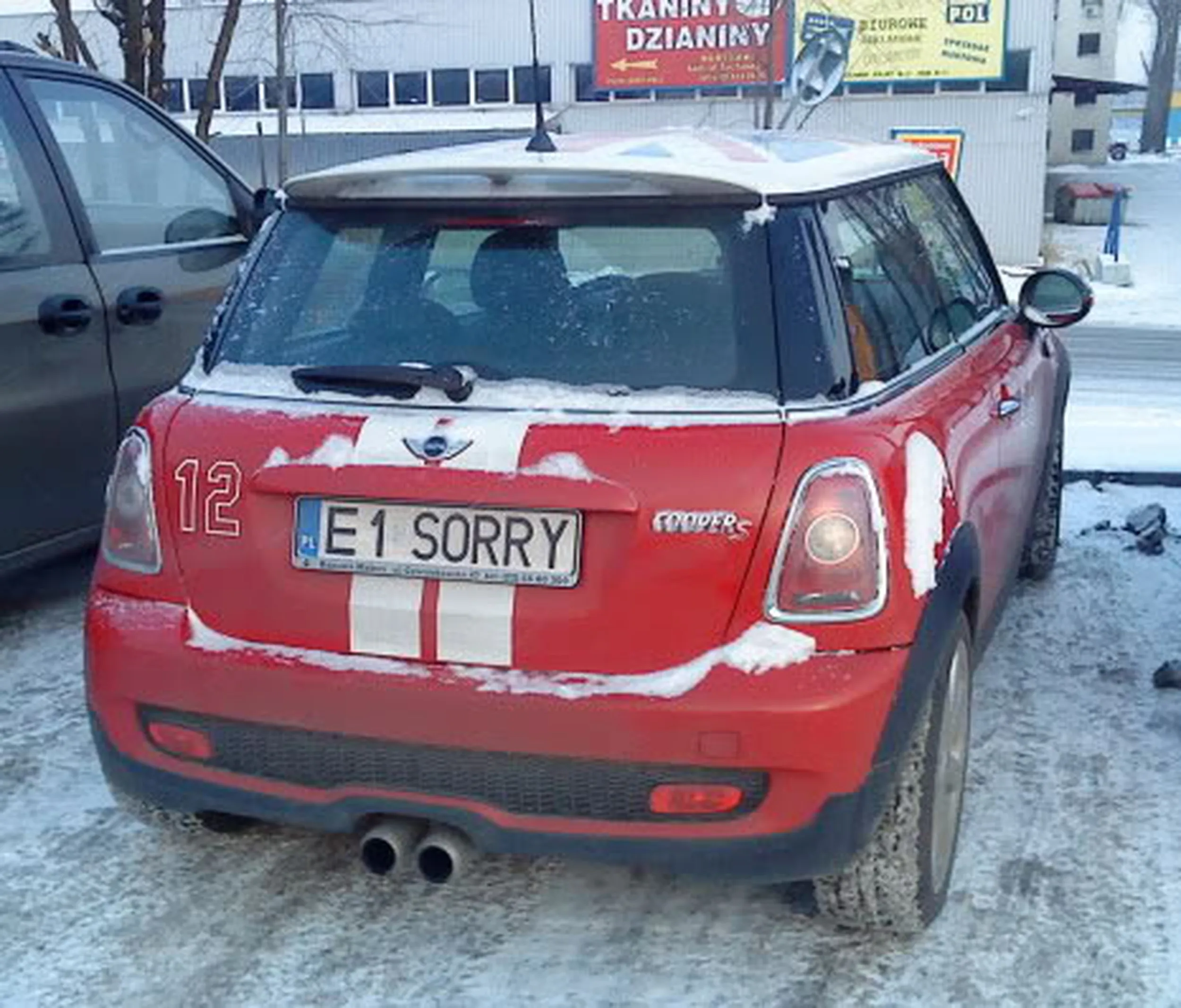 Fajny numer, blacha E1 SORRY