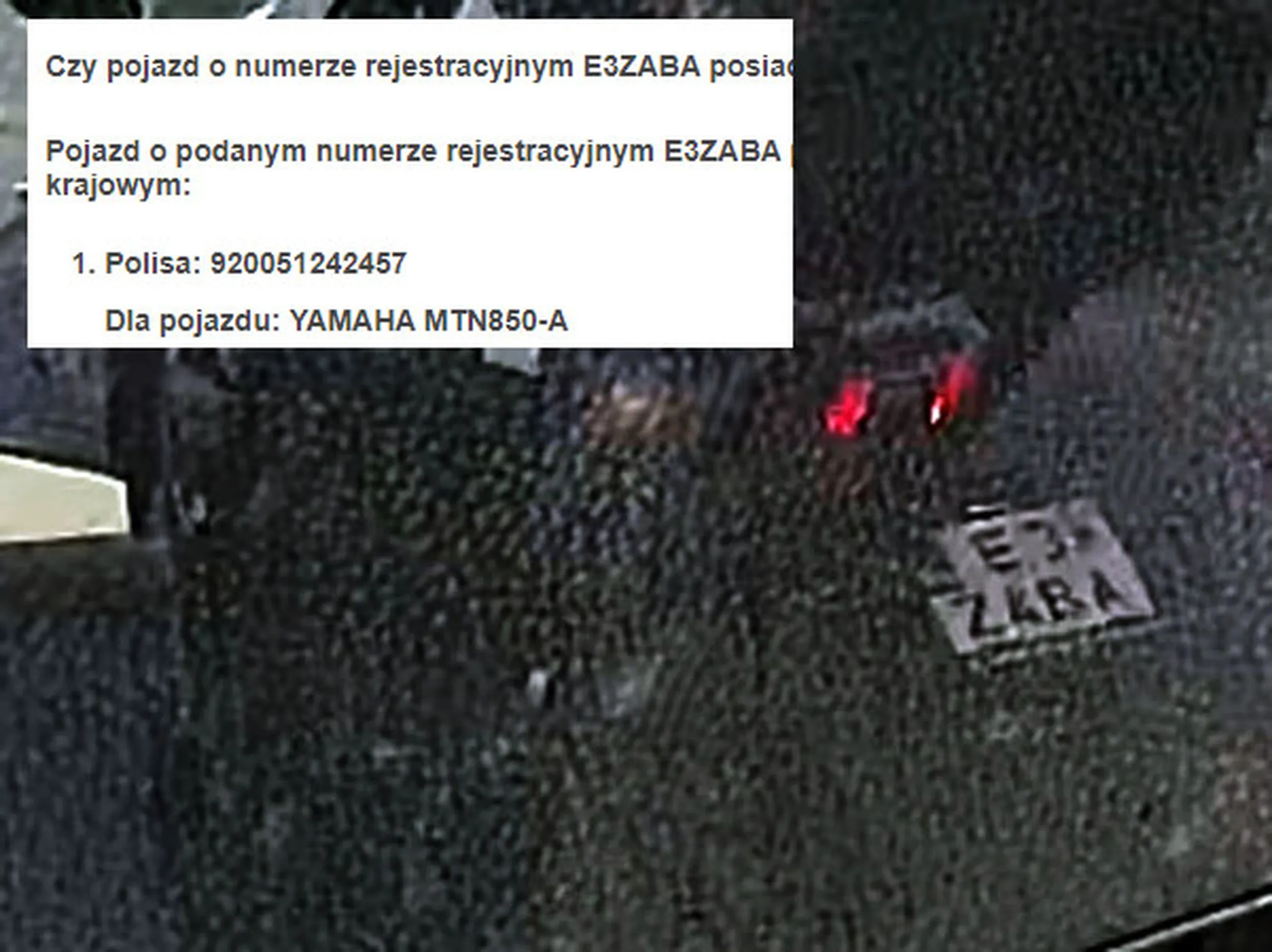 Fajny numer, blacha E3 ZABA