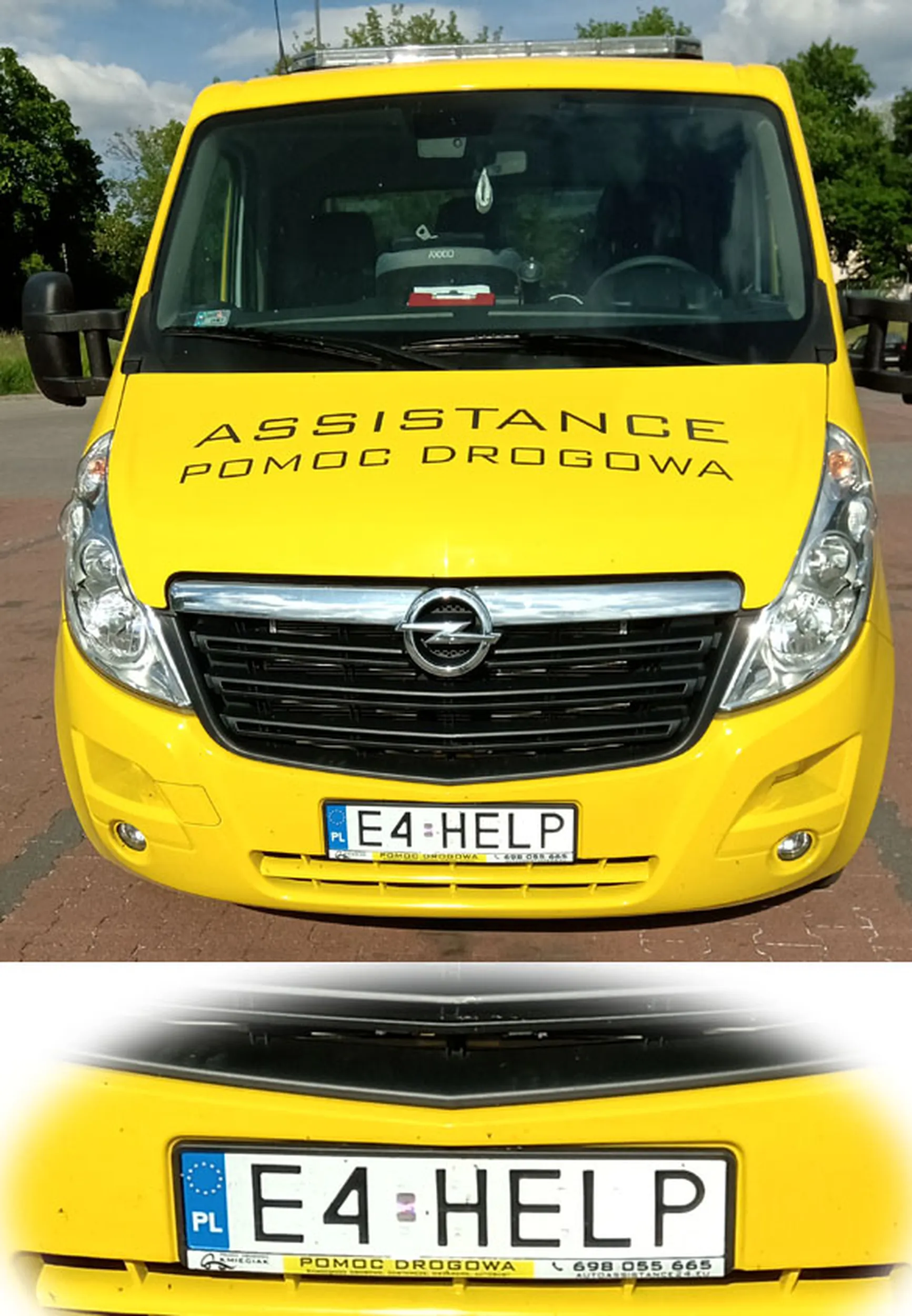 Fajny numer, blacha E4 HELP