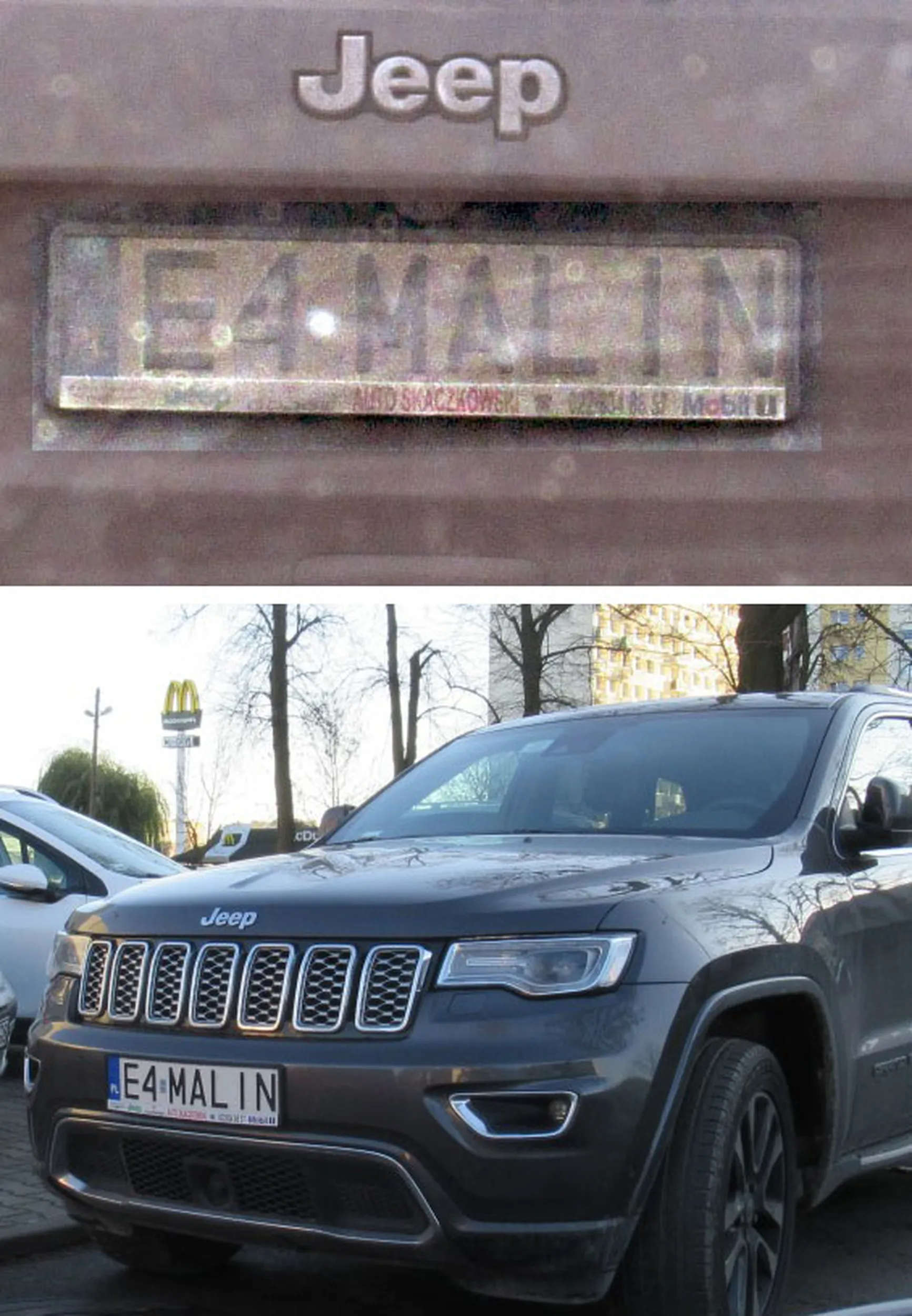 Fajny numer, blacha E4 MALIN