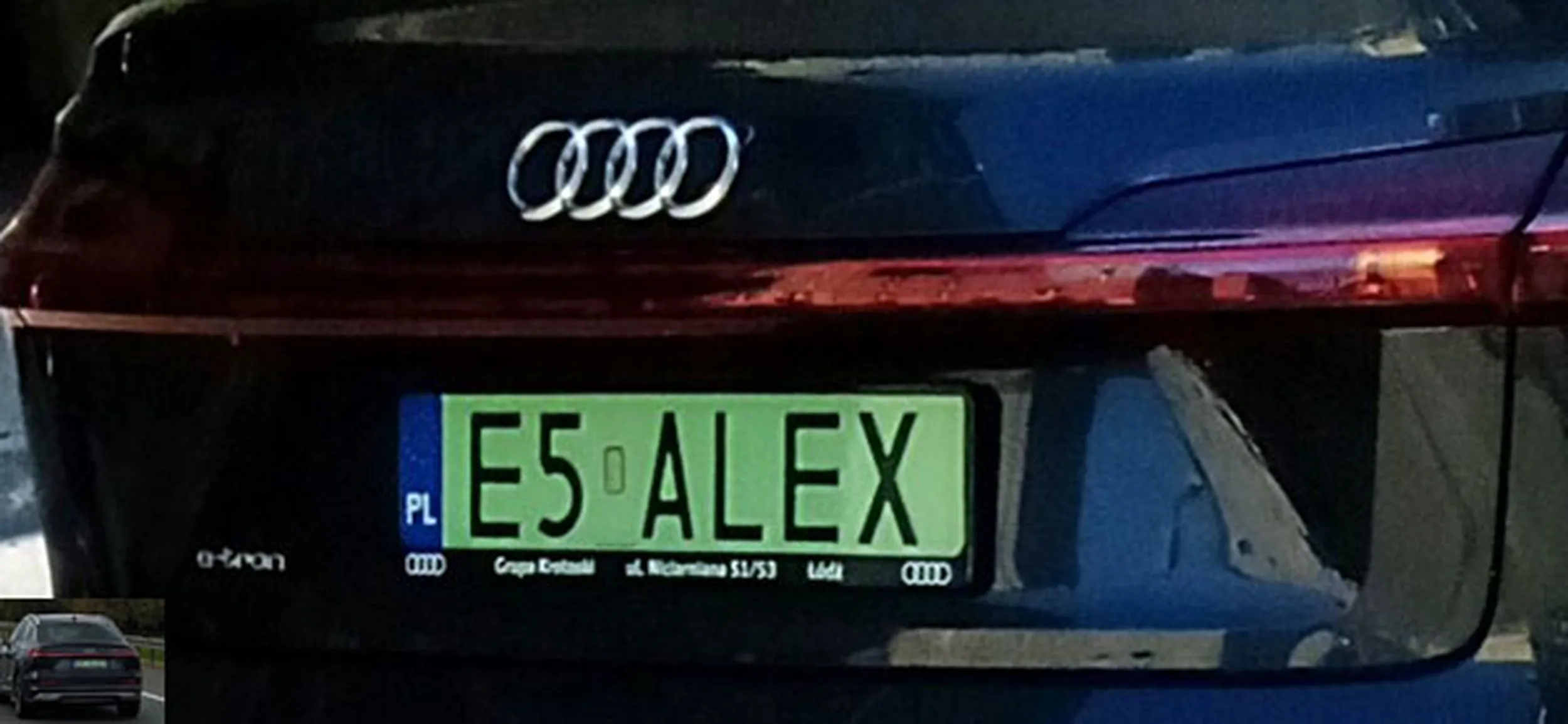 Fajny numer, blacha E5 ALEX