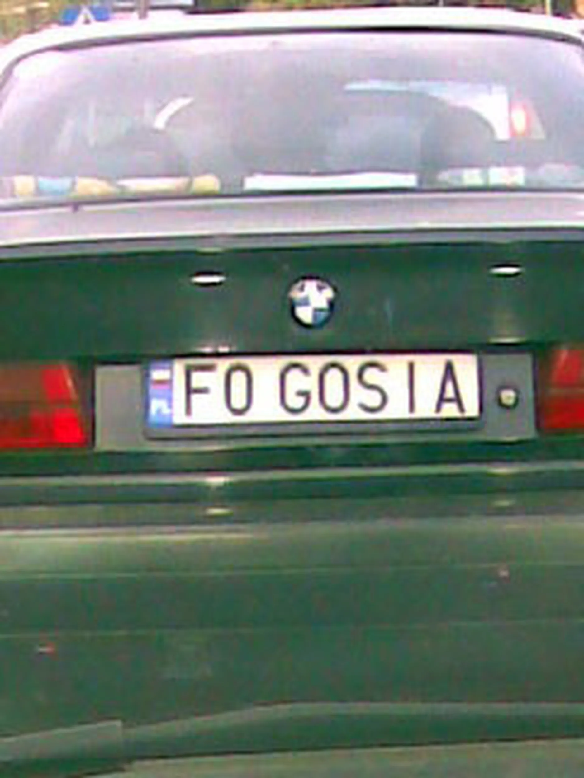 Fajny numer, blacha F0 GOSIA