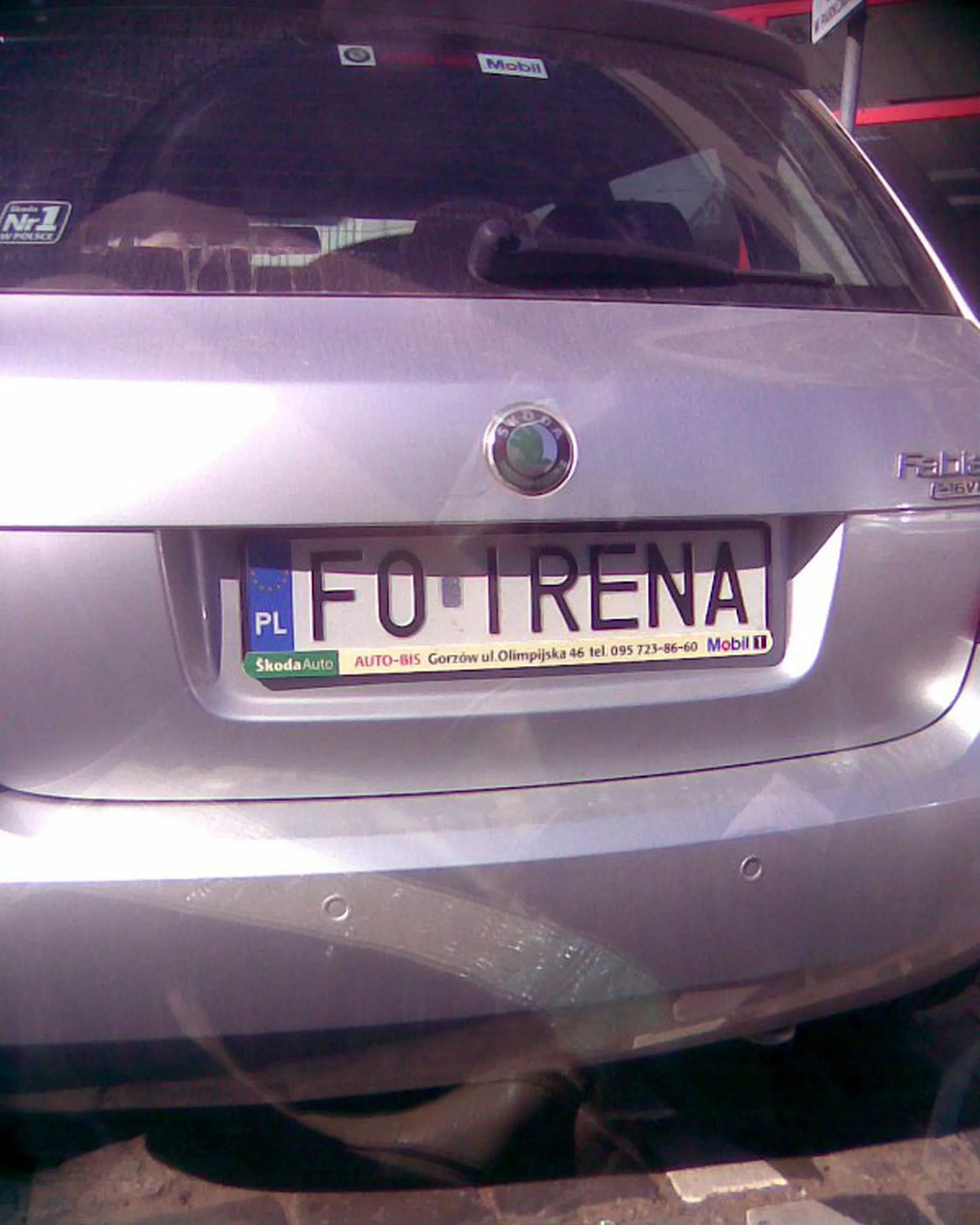 Fajny numer, blacha F0 IRENA