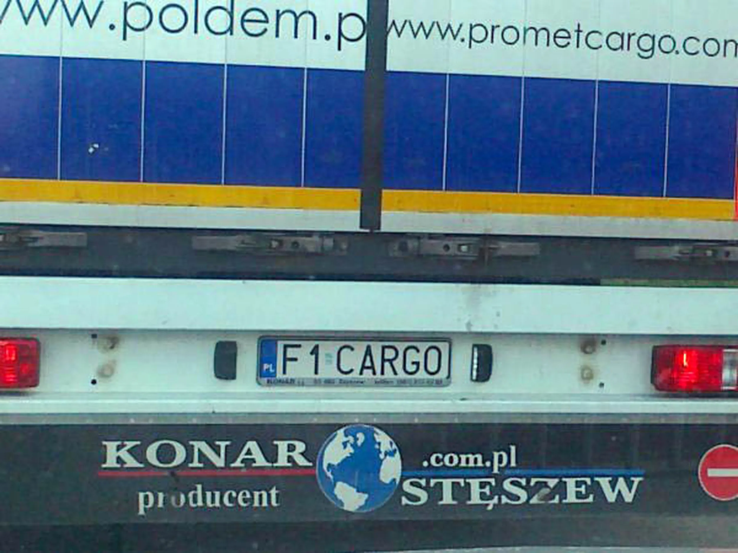 Fajny numer, blacha F1 CARGO