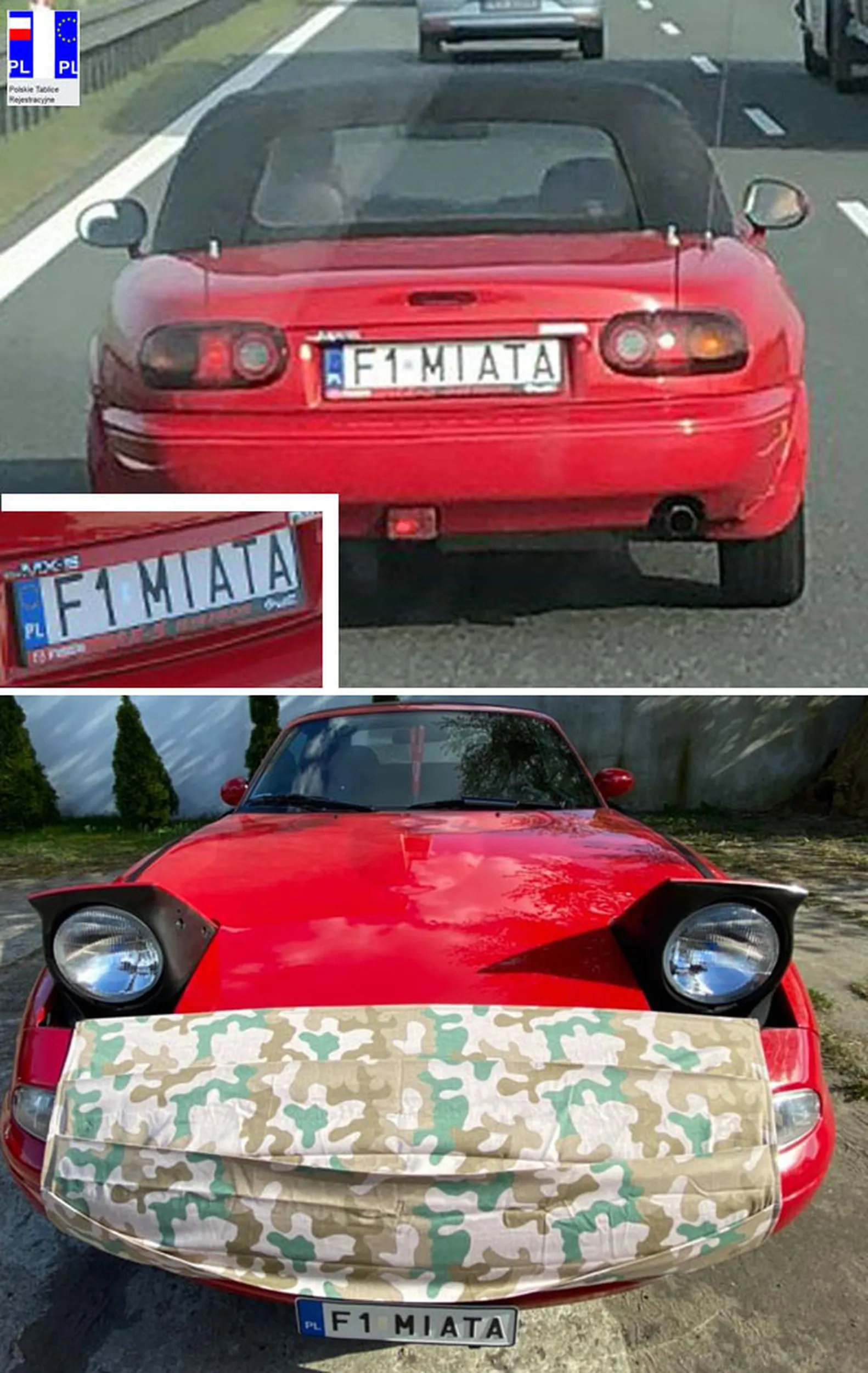 Fajny numer, blacha F1 MIATA