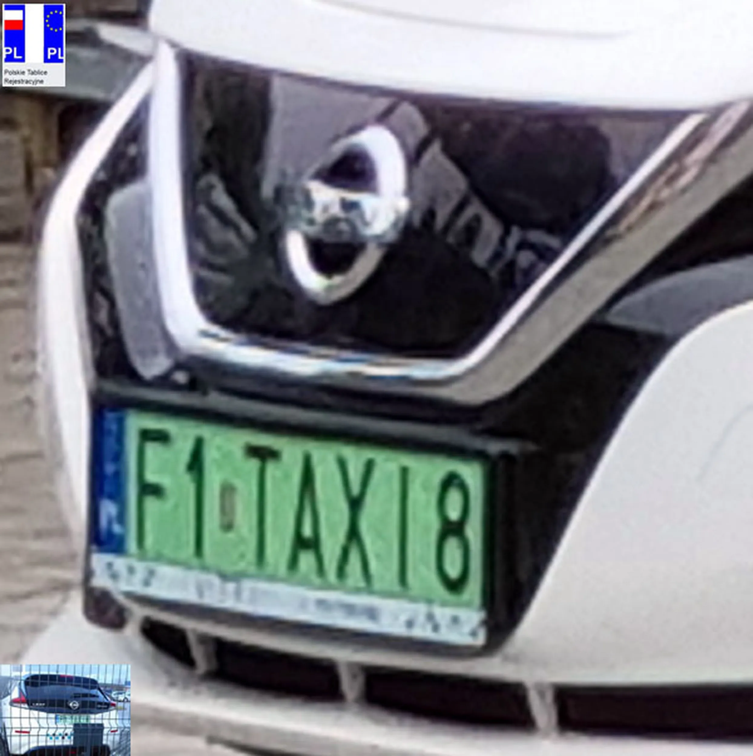 Fajny numer, blacha F1 TAXI8