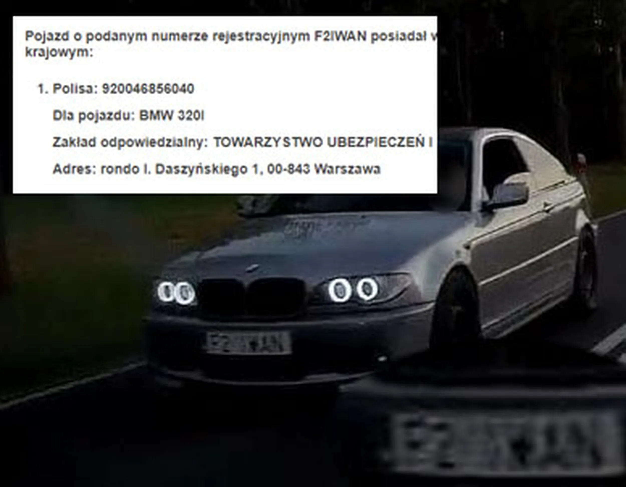 Fajny numer, blacha F2 IWAN