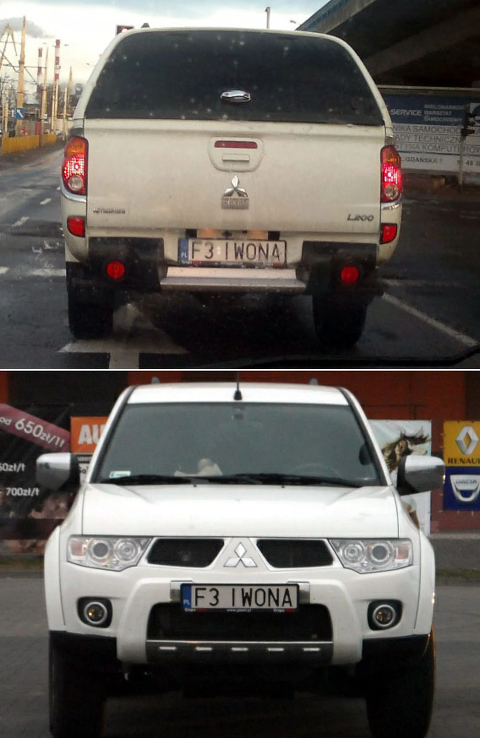 Fajny numer, blacha F3 IWONA