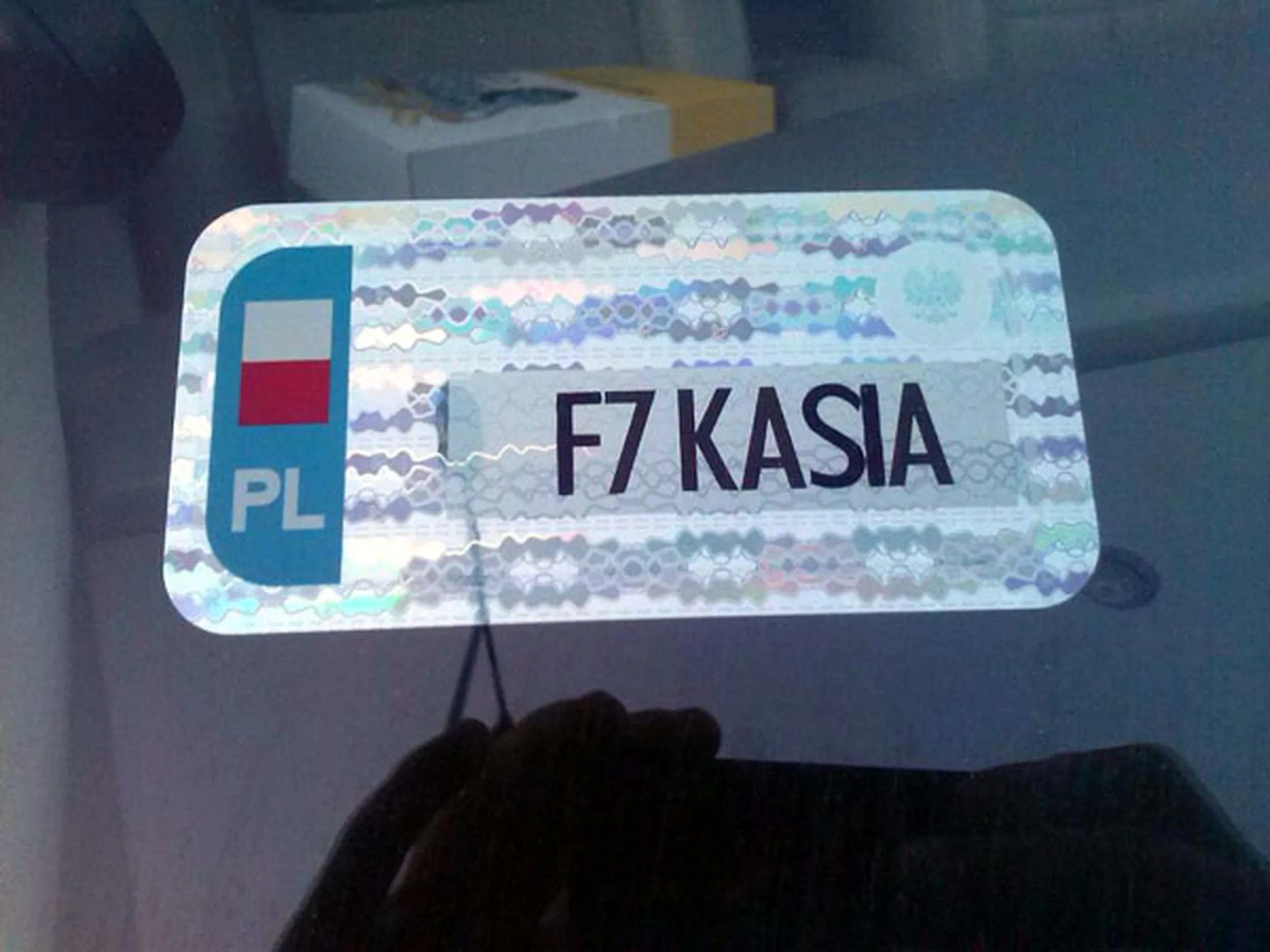 Fajny numer, blacha F7 KASIA