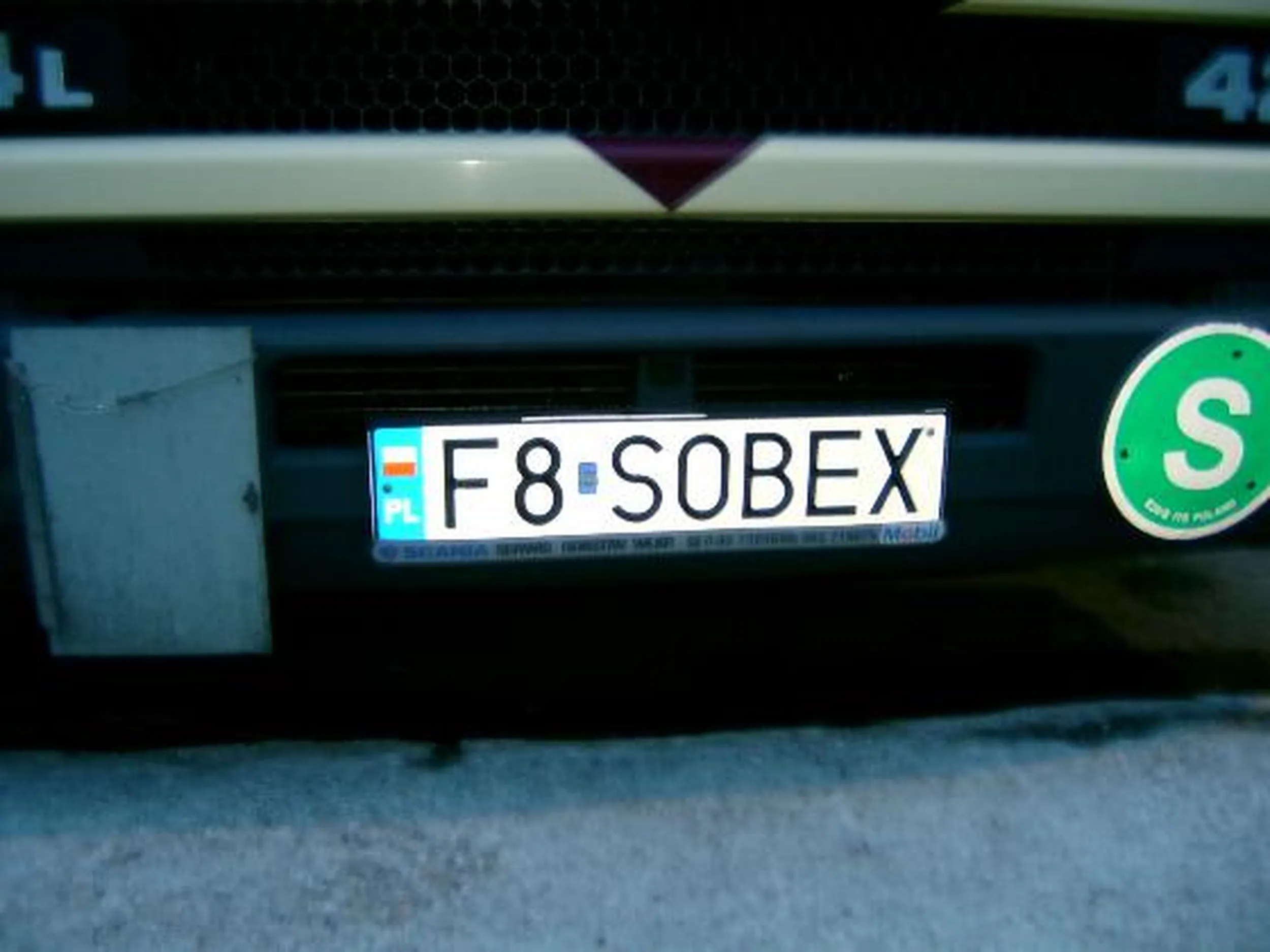 Fajny numer, blacha F8 SOBEX