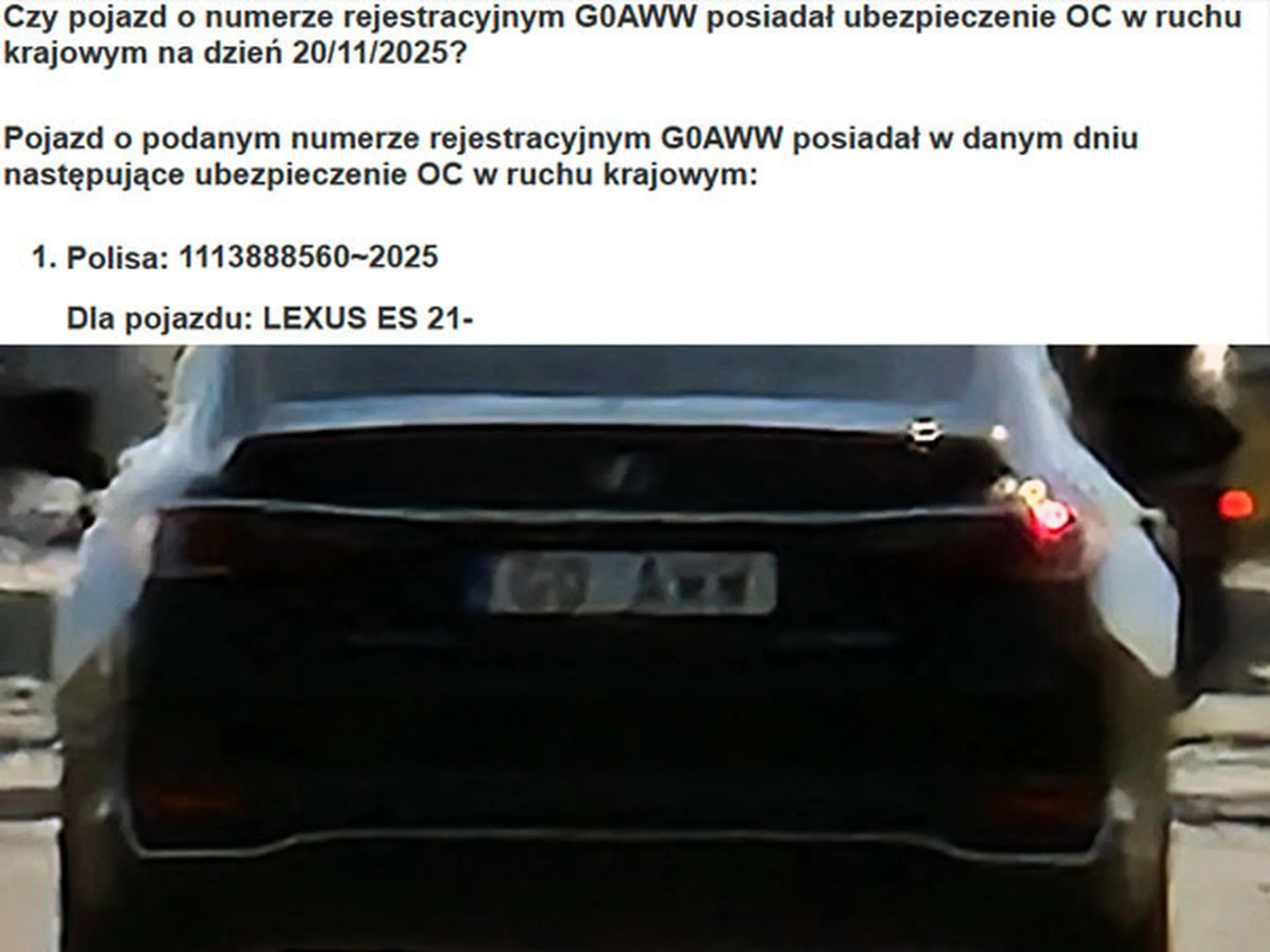 Fajny numer, blacha G0 AWW