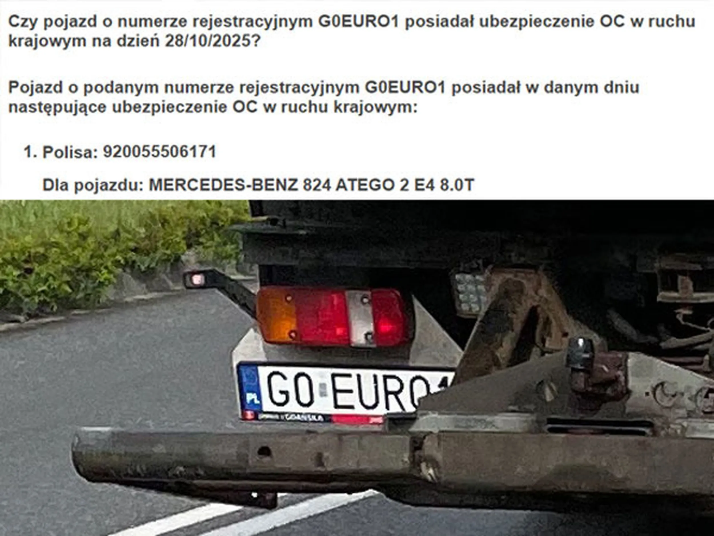 Fajny numer, blacha G0 EURO1