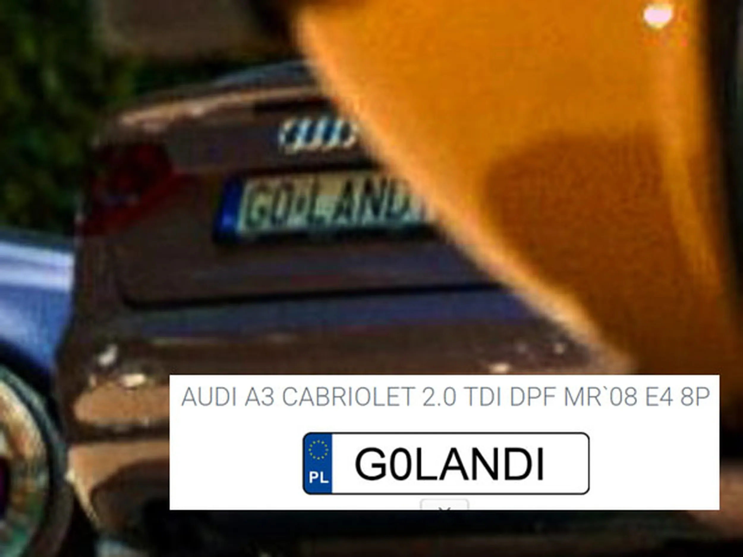 Fajny numer, blacha G0 LANDI