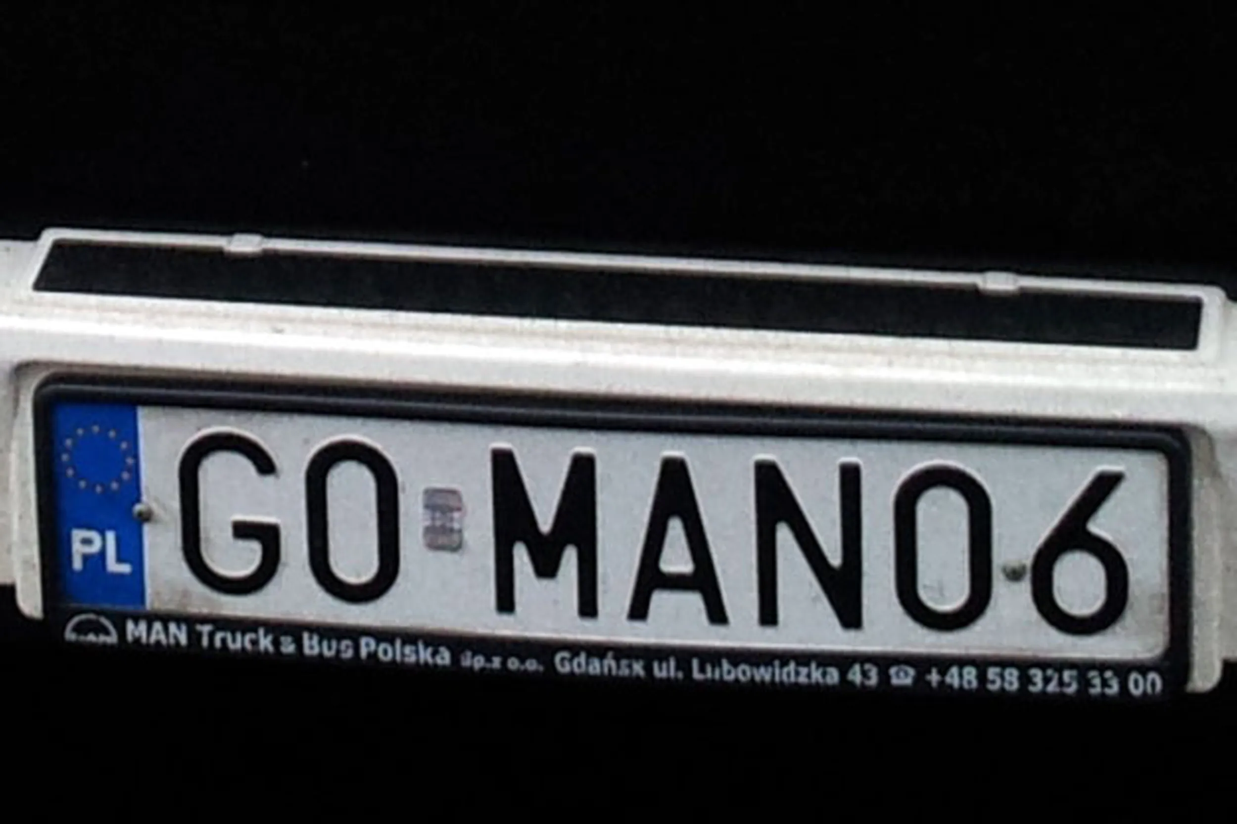 Fajny numer, blacha G0 MAN06