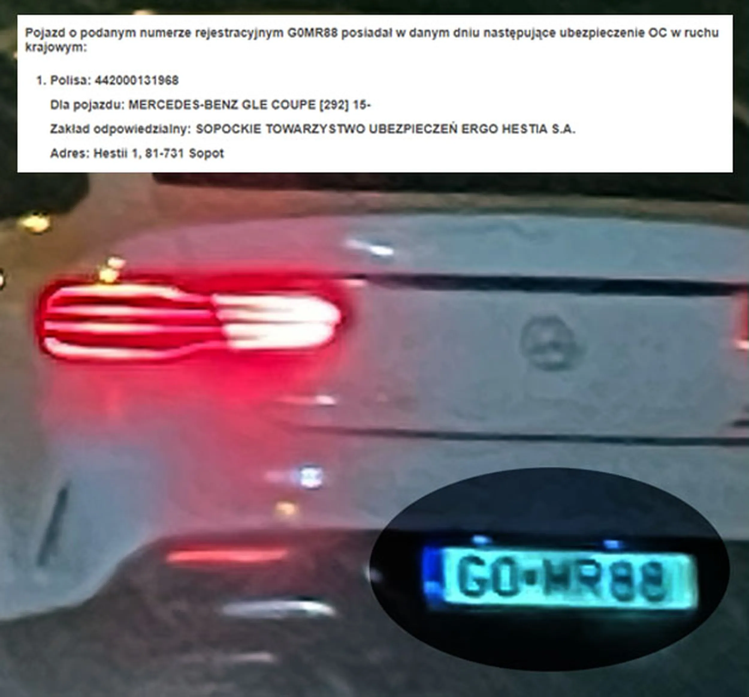 Fajny numer, blacha G0 MR88