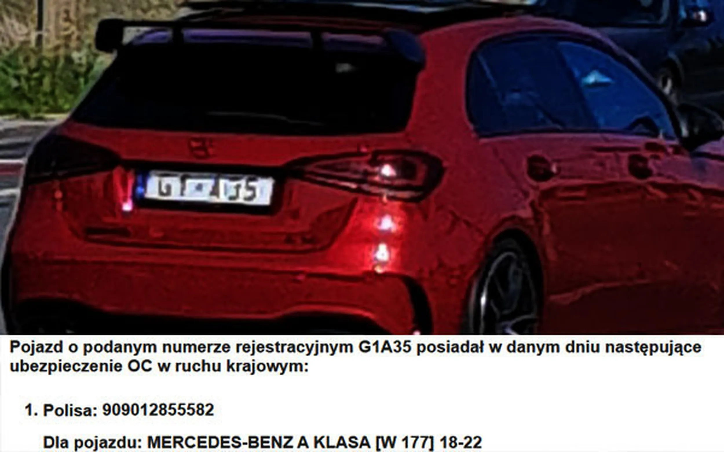 Fajny numer, blacha G1 A35