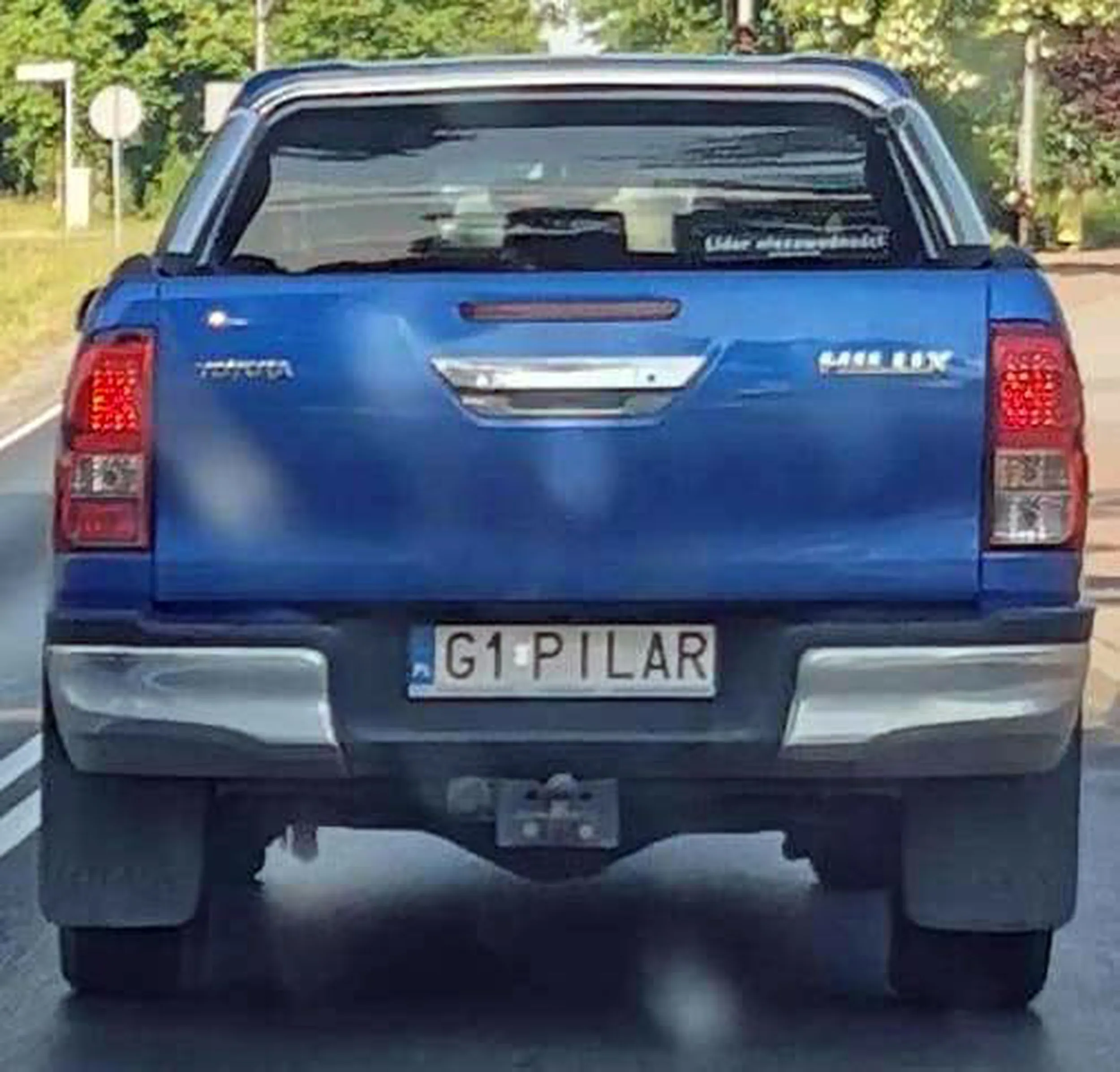 Fajny numer, blacha G1 PILAR