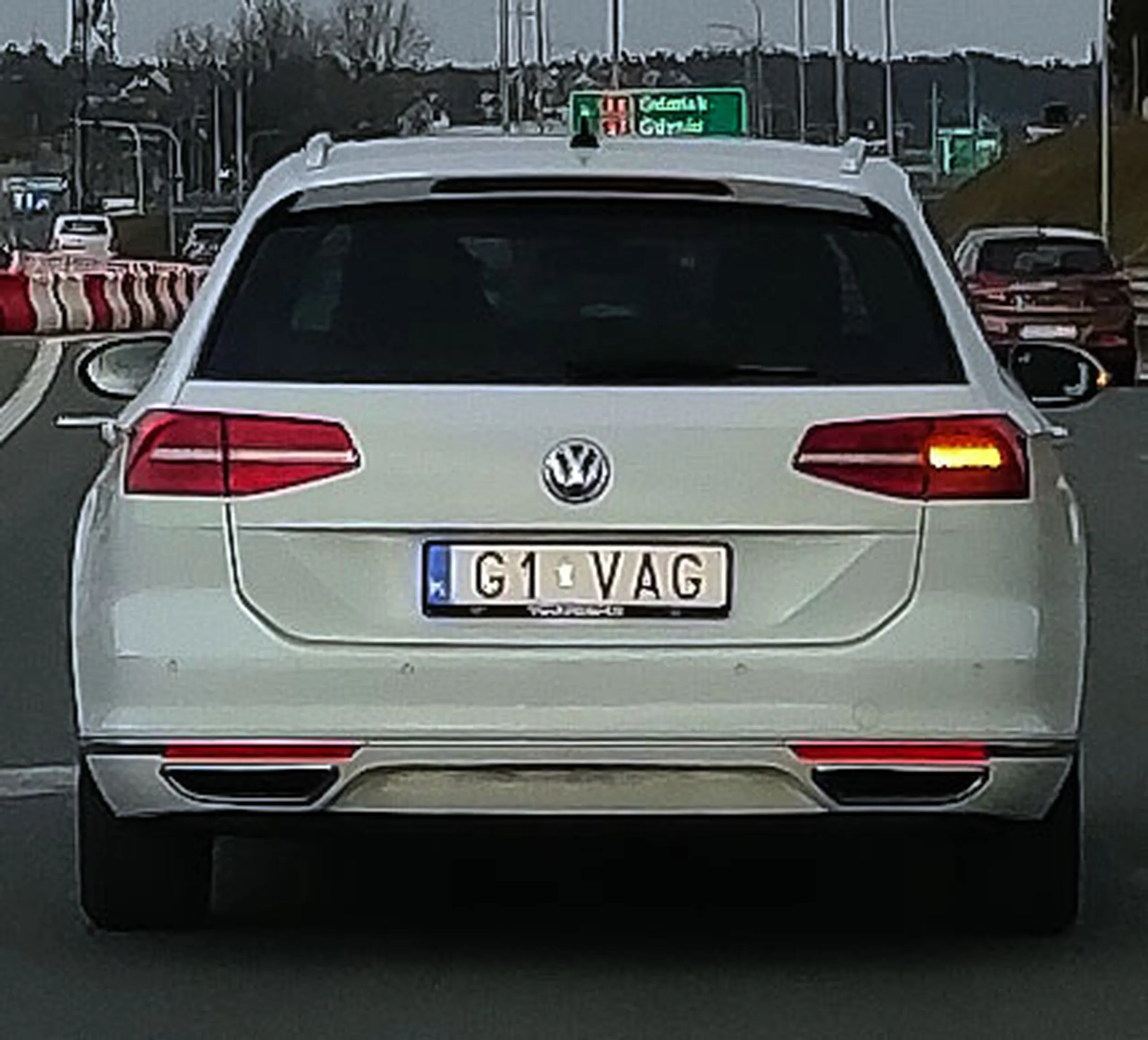 Fajny numer, blacha G1 VAG