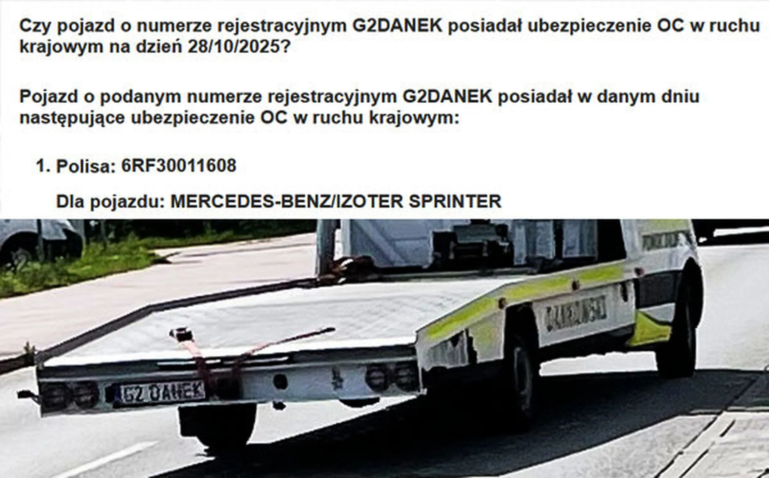 Fajny numer, blacha G2 DANEK