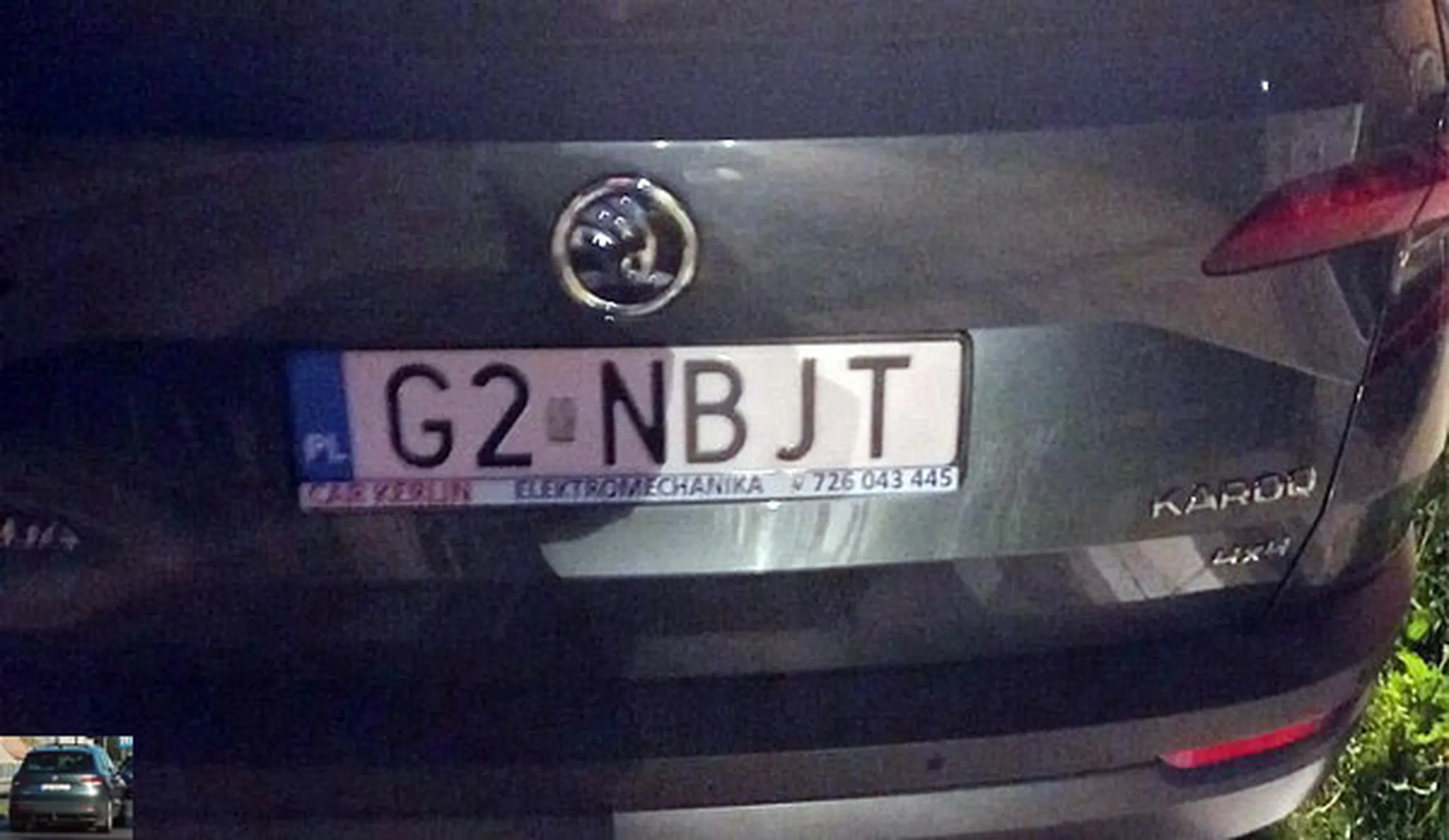 Fajny numer, blacha G2 NBJT