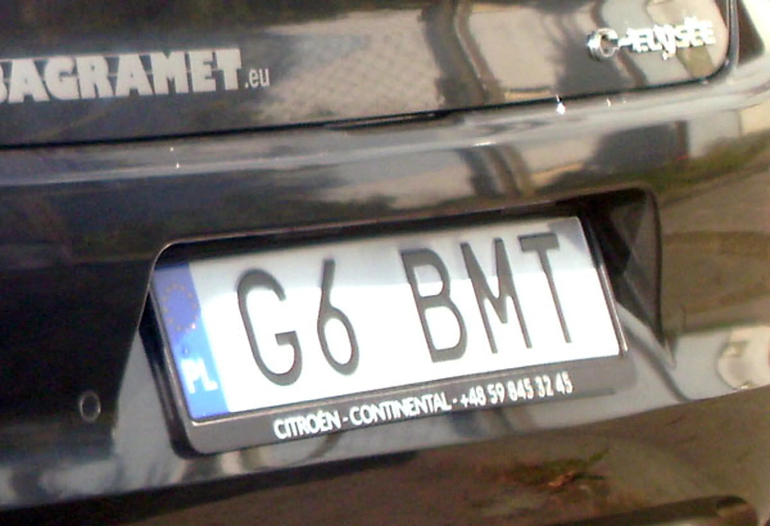 Fajny numer, blacha G6 BMT