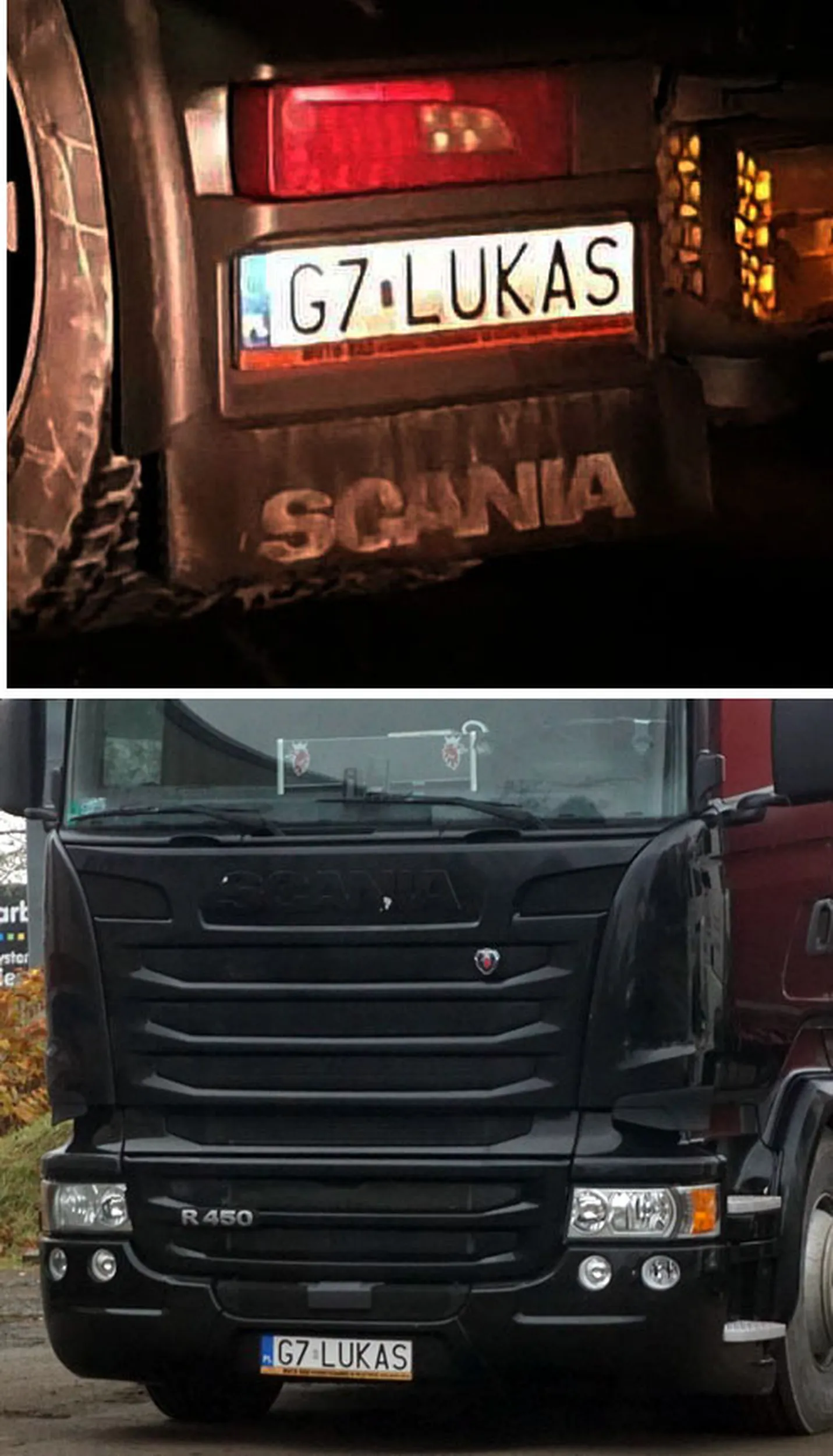 Fajny numer, blacha G7 LUKAS