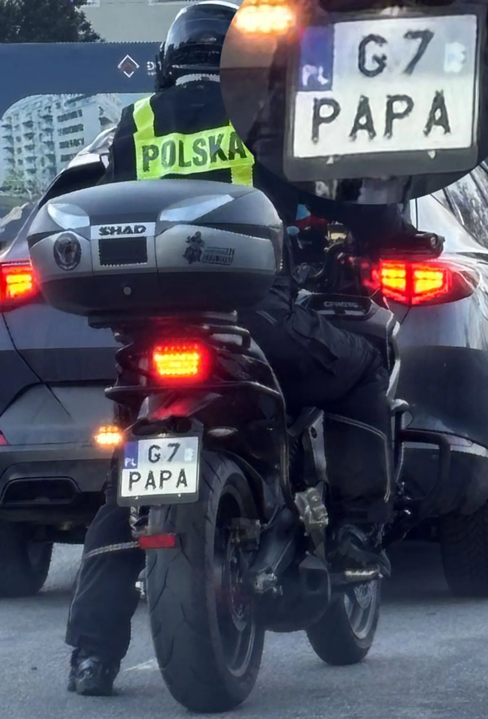 Fajny numer, blacha G7 PAPA
