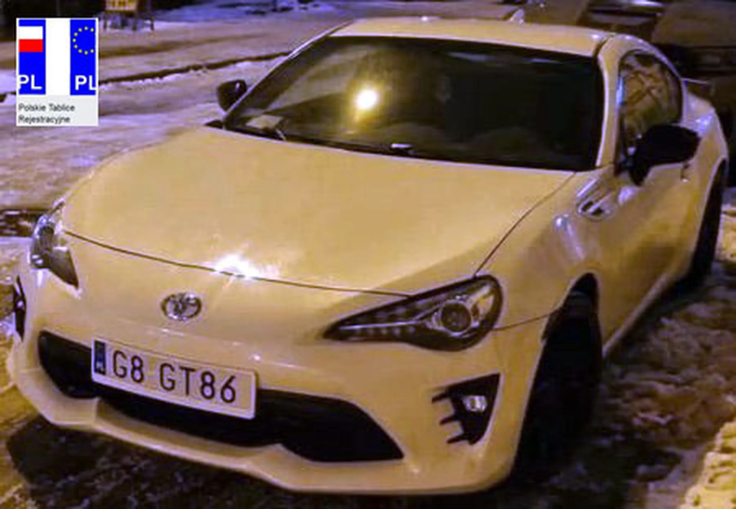 Fajny numer, blacha G8 GT86