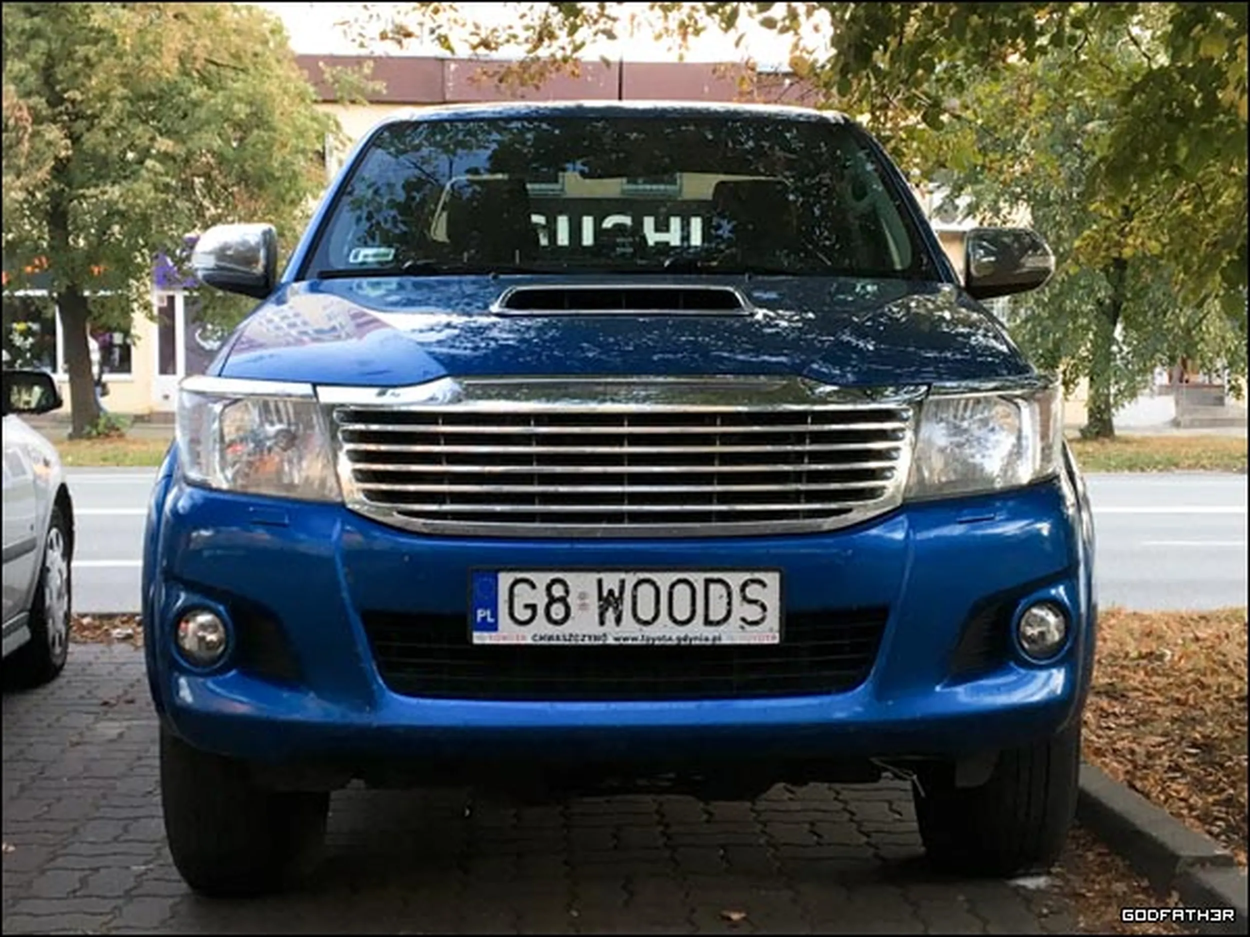 Fajny numer, blacha G8 WOODS