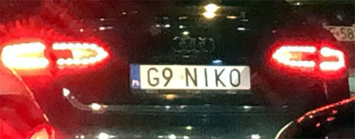 Fajny numer, blacha G9 NIKO